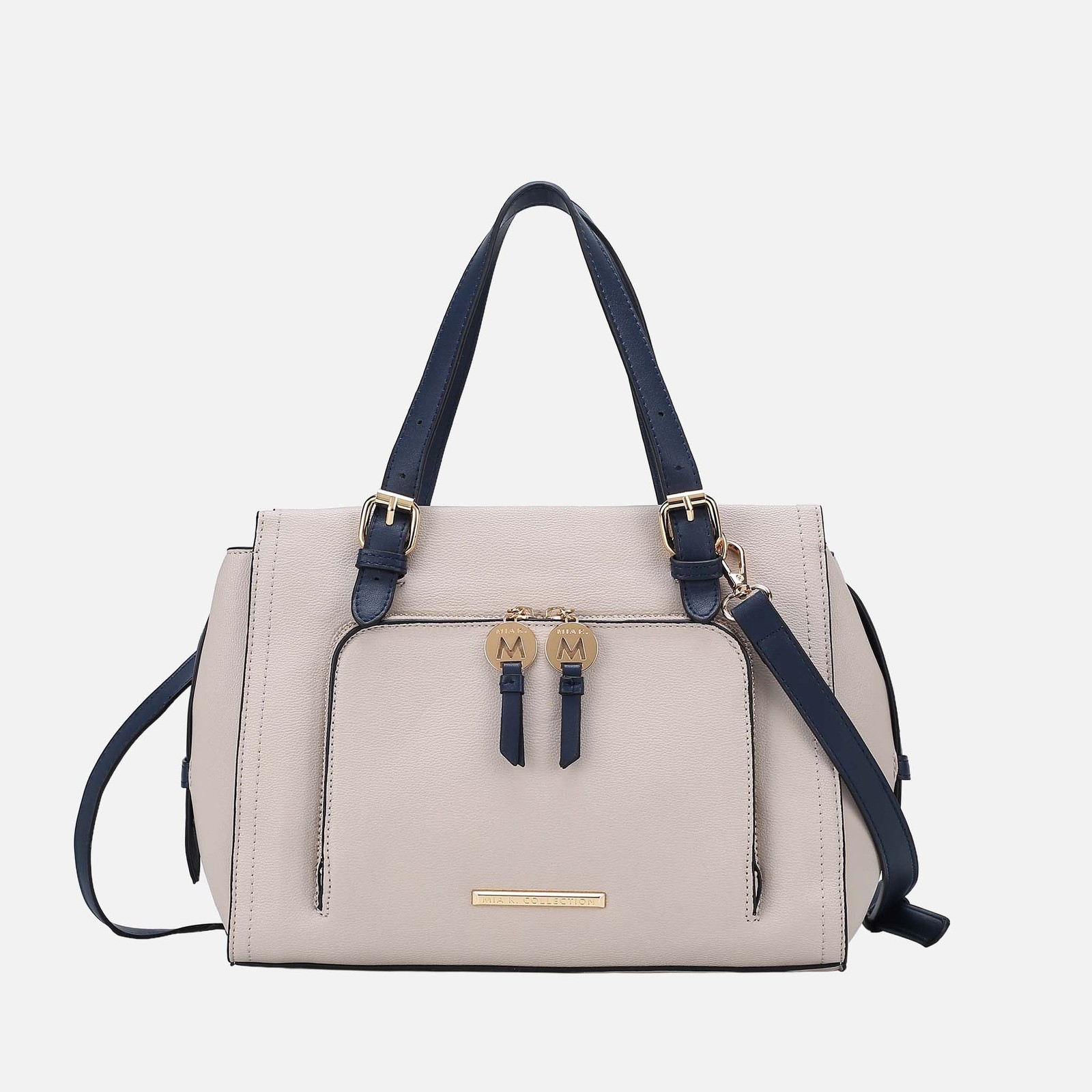 Lightweight Petite Vegan Satchel with Organized Pockets