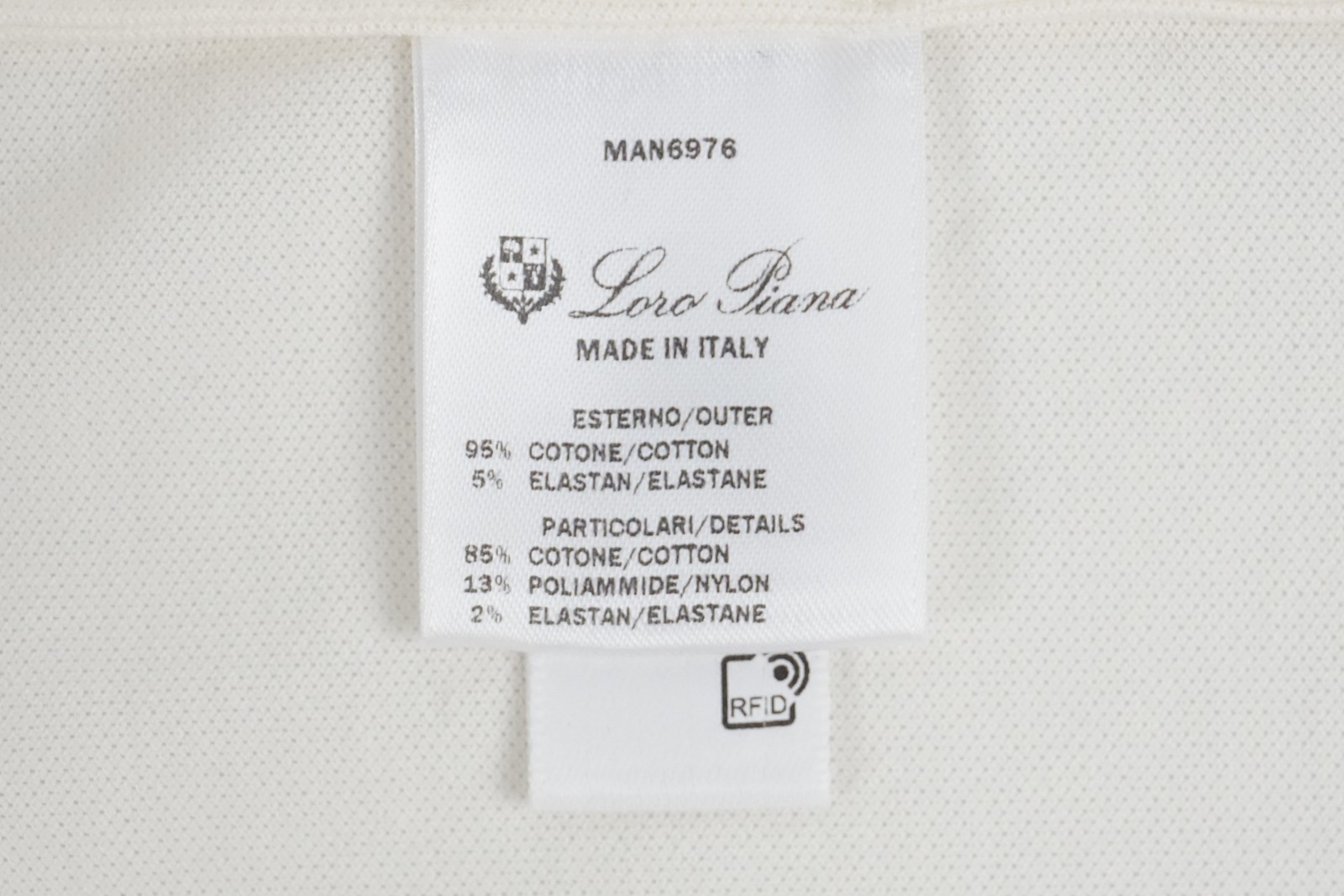 Loro Piana Azeglio Cotton Blend Long Sleeve Polo Shirt In Ivory Men’s Size Large