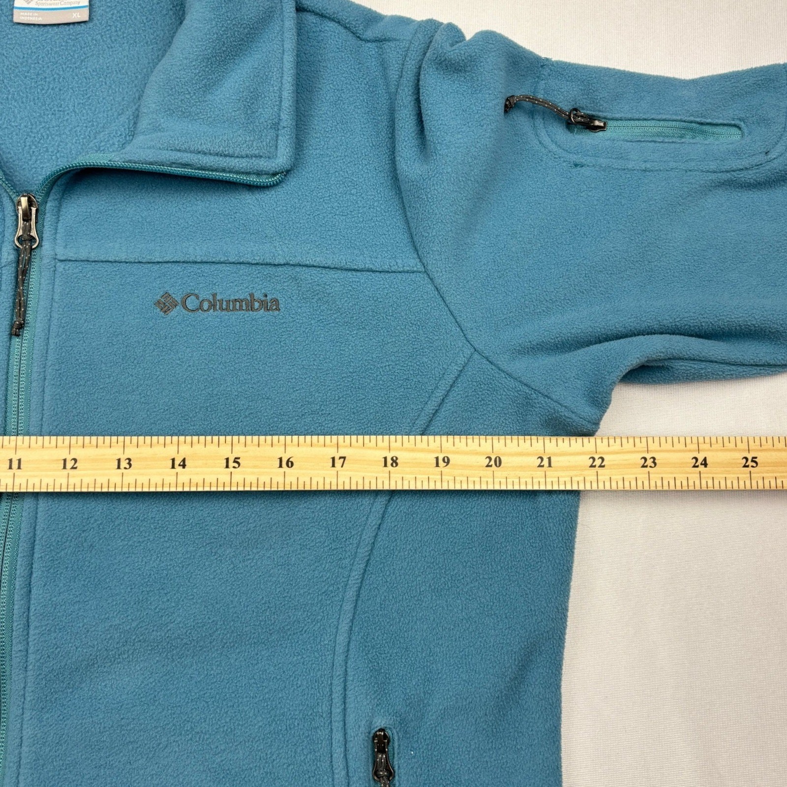 Columbia Fast Trek II Fleece Jacket Full Zip Teal Blue Womens Size XL