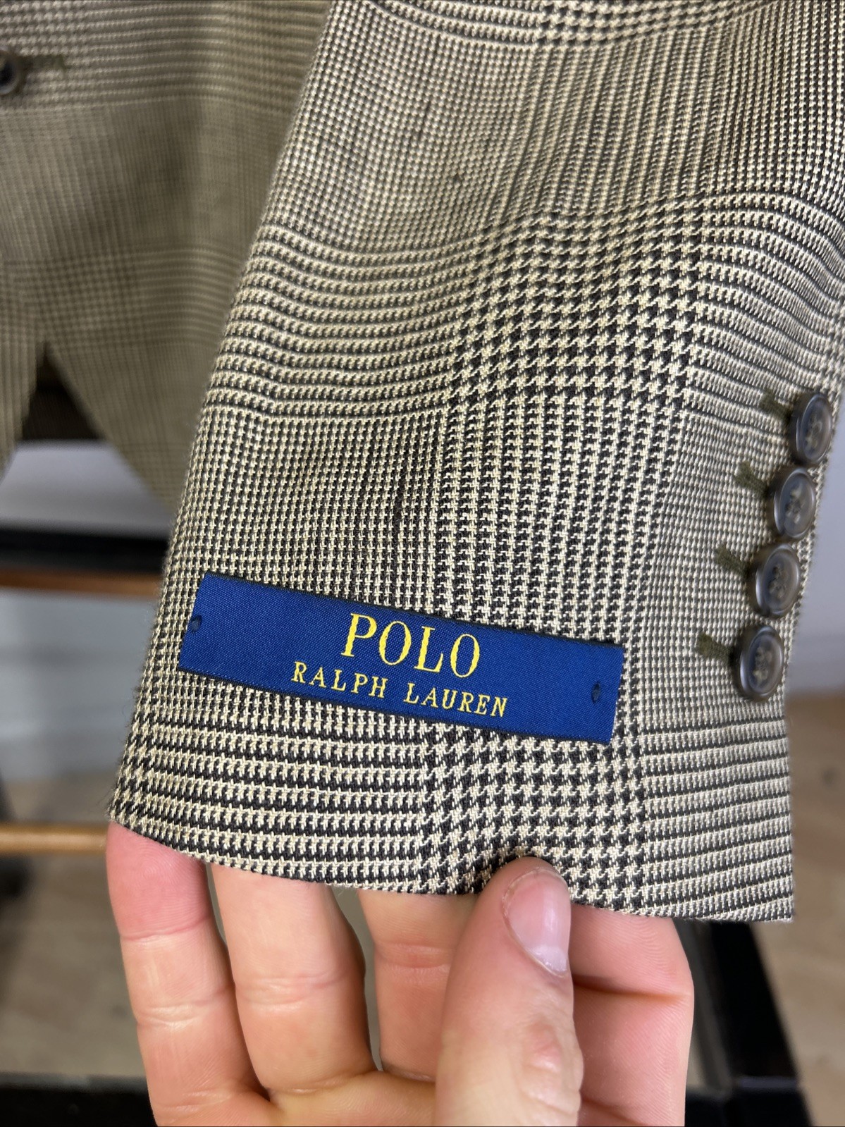 POLO RALPH LAUREN 44R Linen Glen Check Sport Coat Jacket Tweed Houndstooth BNWT