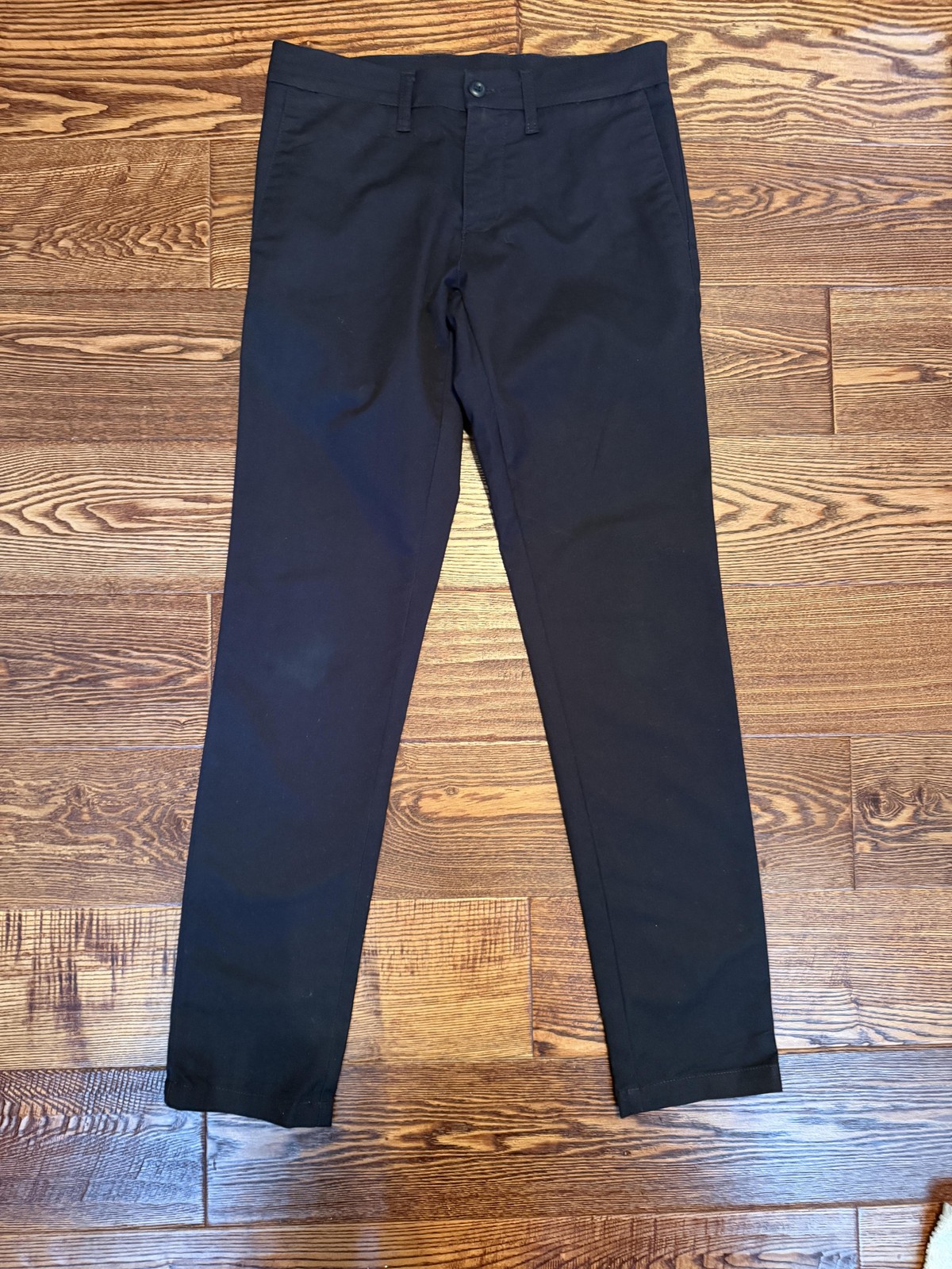 Carhartt Work In Progress Sid Pants Men’s 30×29.5 Navy Blue Slim Chino Stretch