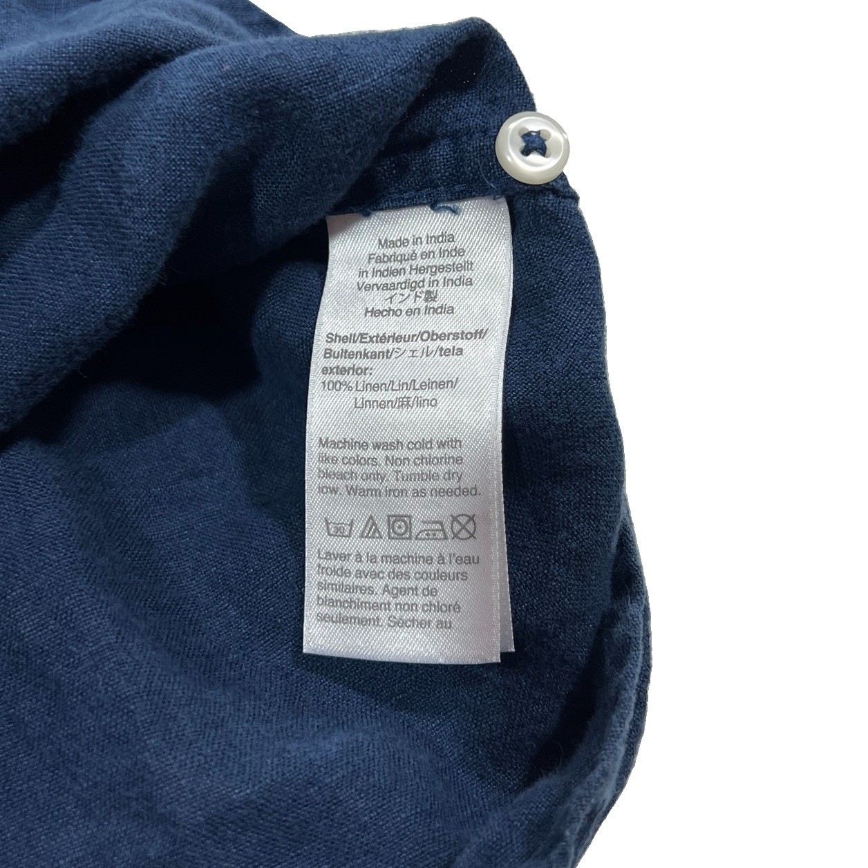 J.Crew Baird McNutt Irish Linen Slim Long Sleeve Button Down Shirt Mens Medium