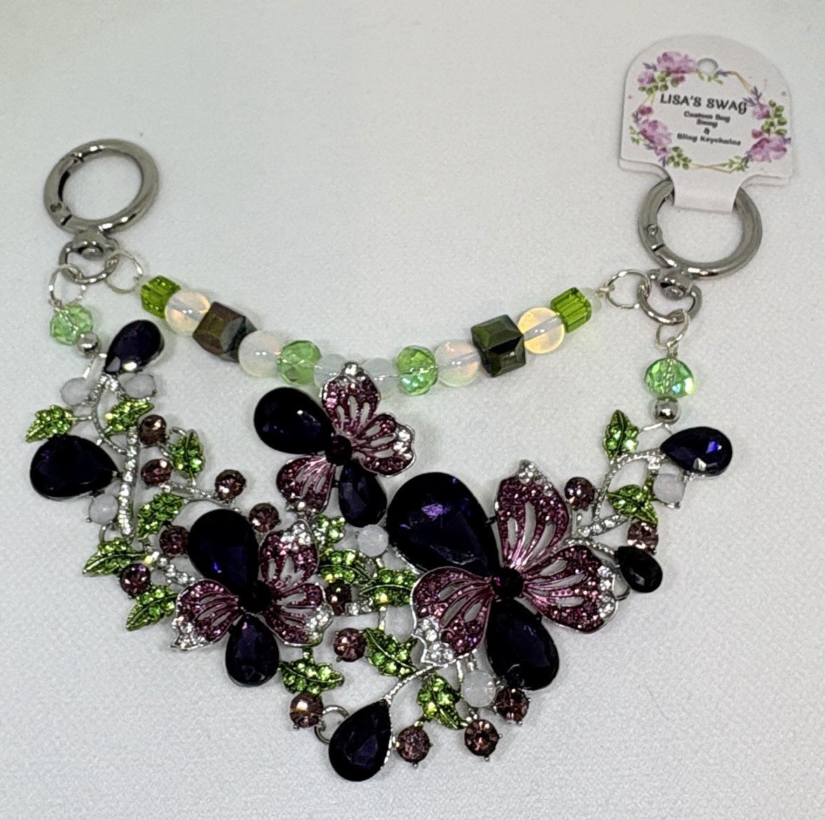 Handmade✨Handbag Jewelry✨Purse Bling✨Bag Swag✨Bag Charm✨Keychain✨2 Piece Set✨NWT