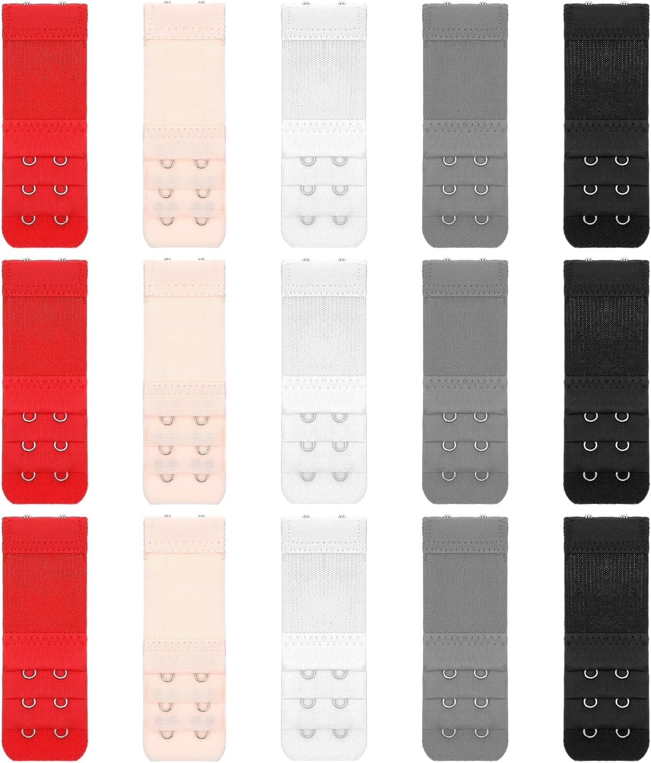 15 Pcs Bra Extender 2 Hook, Bra Extenders 2 Hooks Elasticfor Plus Size Women, Co