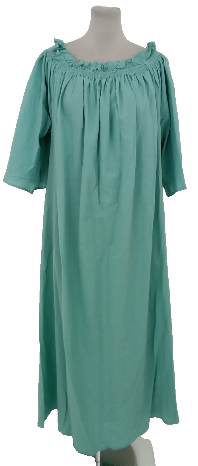 John Lewis Women’s Dress Size M Green Elasticated Stretch Neckline Pockets Used