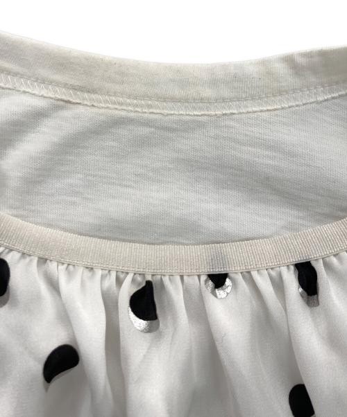 Sacai White Cotton & Polyester Docking Cut & Sew Blouse M Style Casual