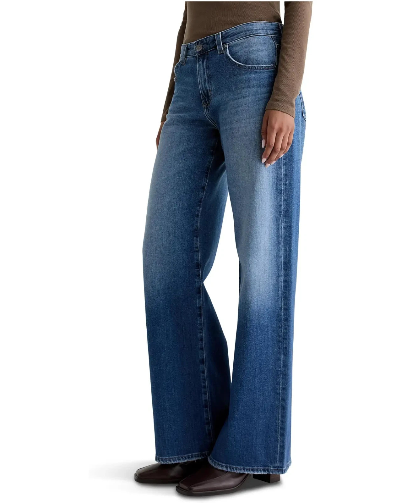 AG Adria Low Rise Wide Leg Jeans MSRP $265