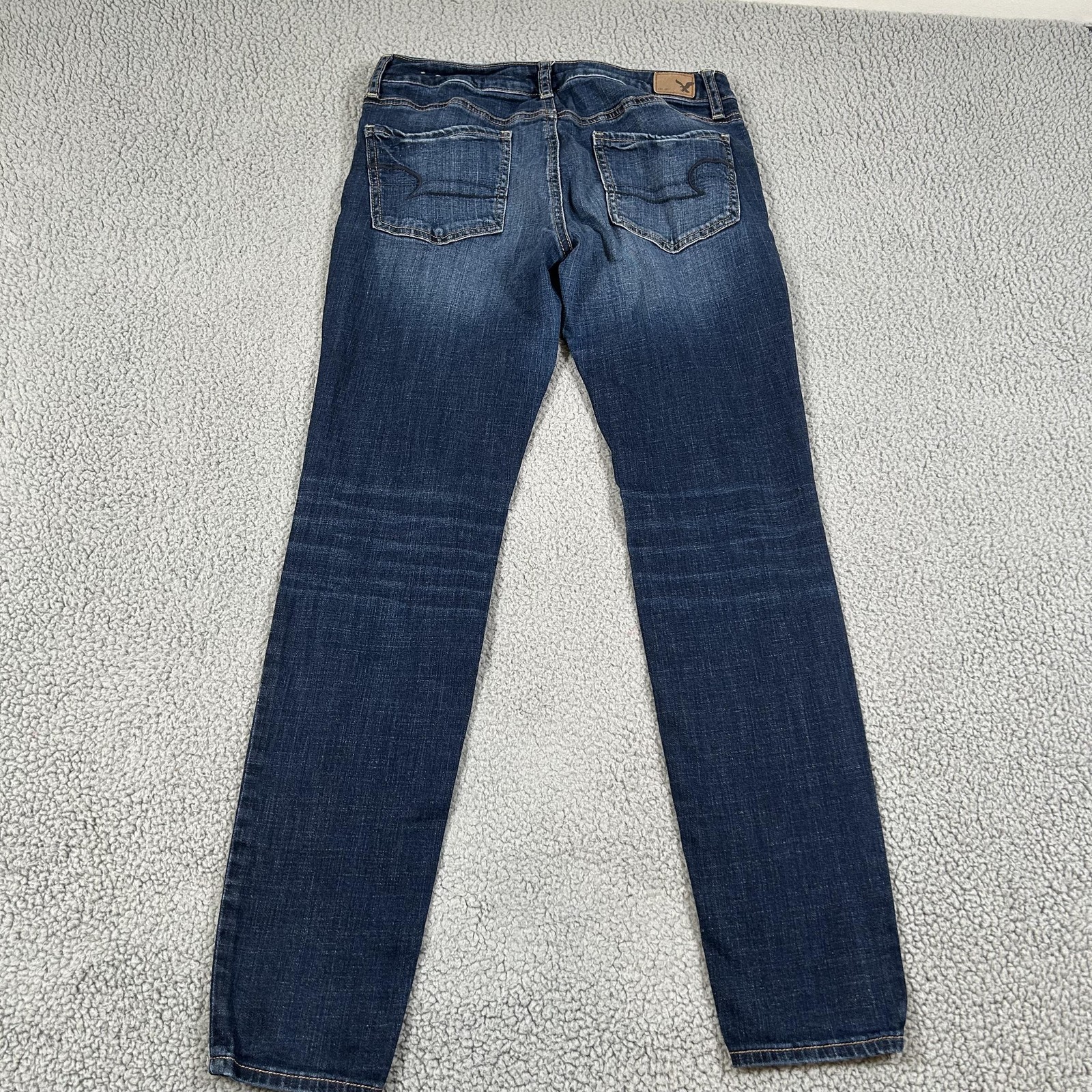 American Eagle Jegging Jeans Womens 6 Blue Mid Rise Super Stretch Denim Pants