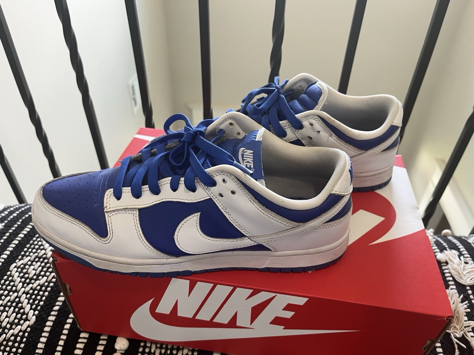 Nike Dunk White And Blue Size 10.5