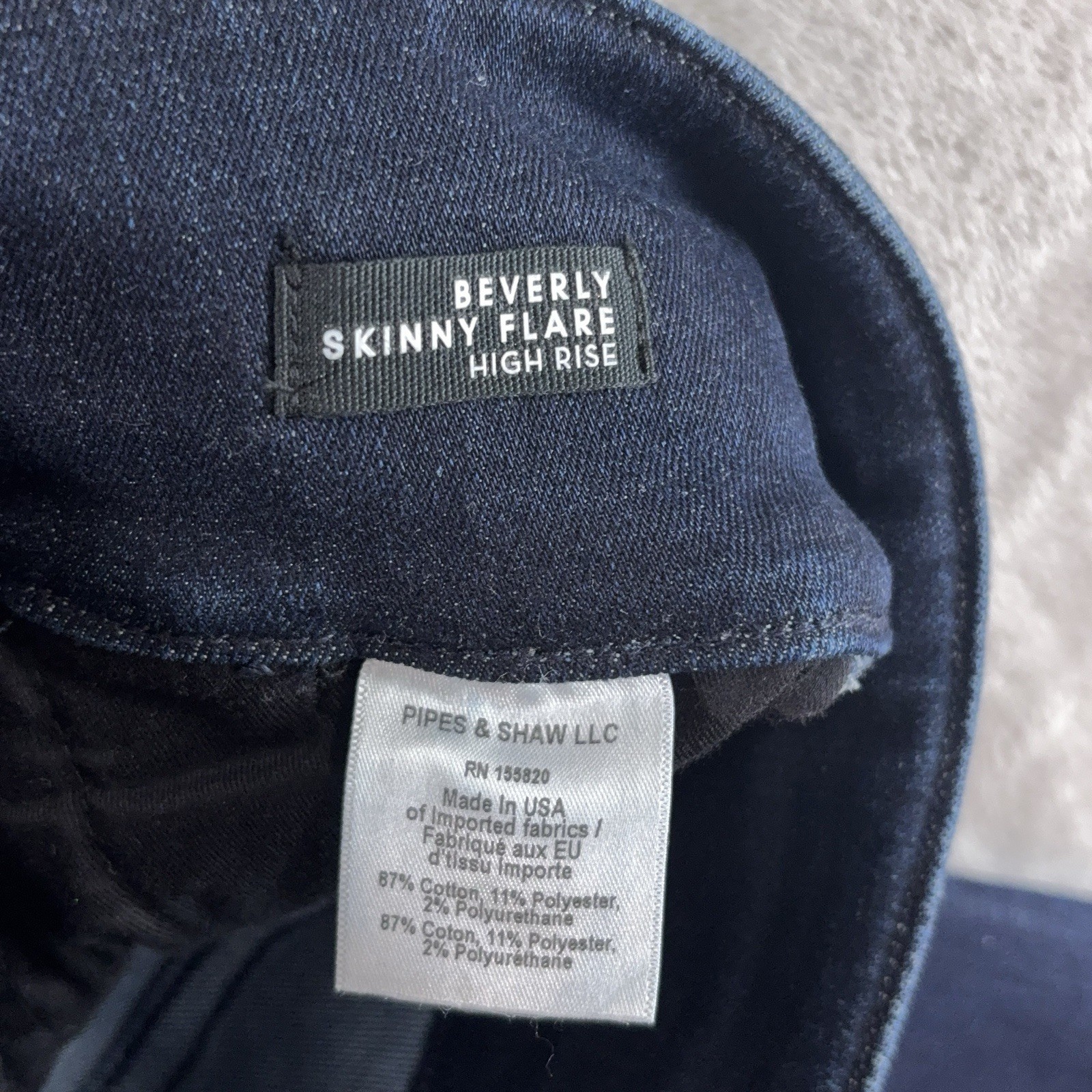 Veronica Beard Beverly Skinny Flare High Rise Jeans Womens 25×32 Blue Stretch