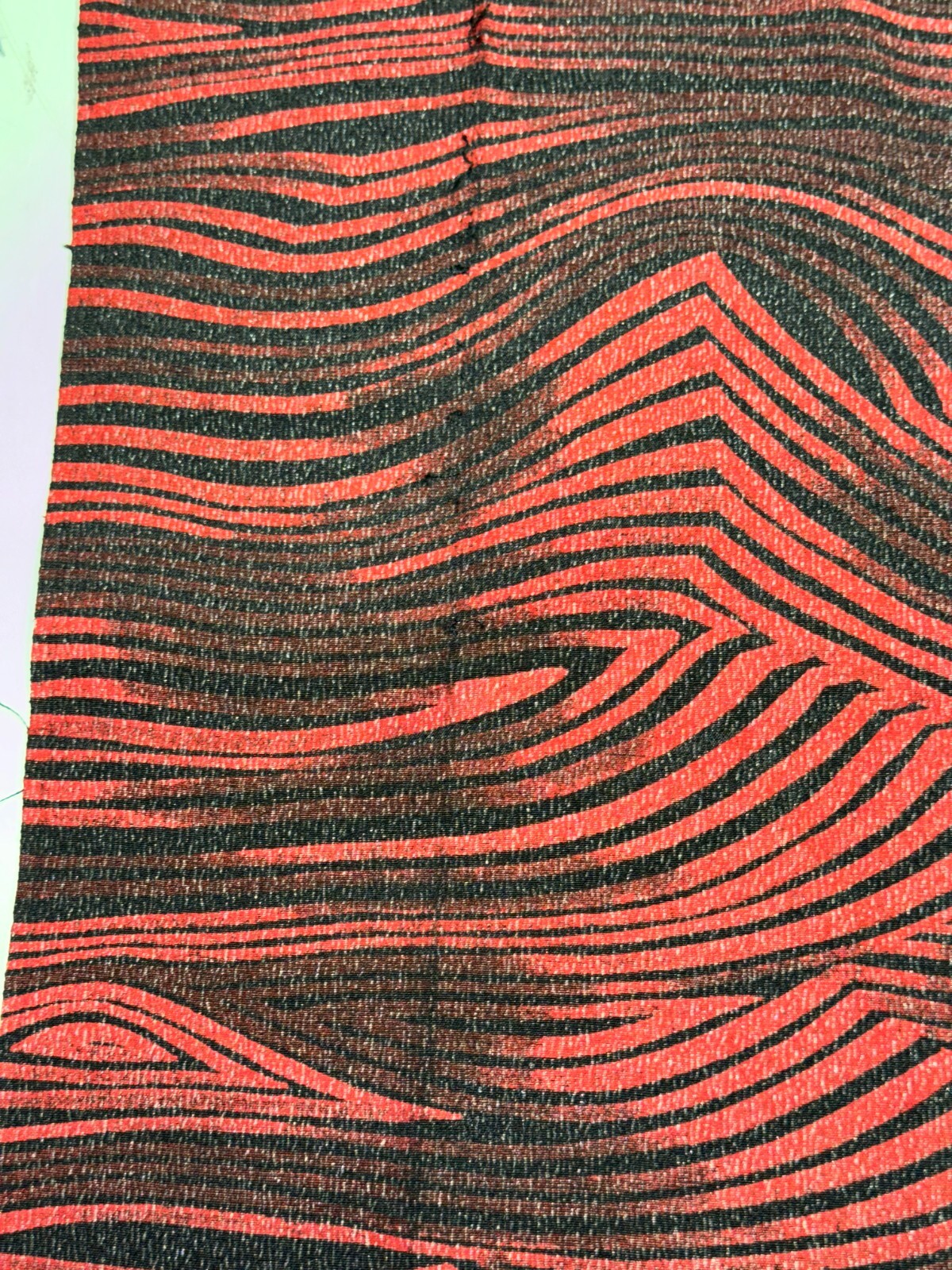 Japanese Vintage Kimono Fabric cloth Boro silk Red Black Tradition Dirt 57×7.4in