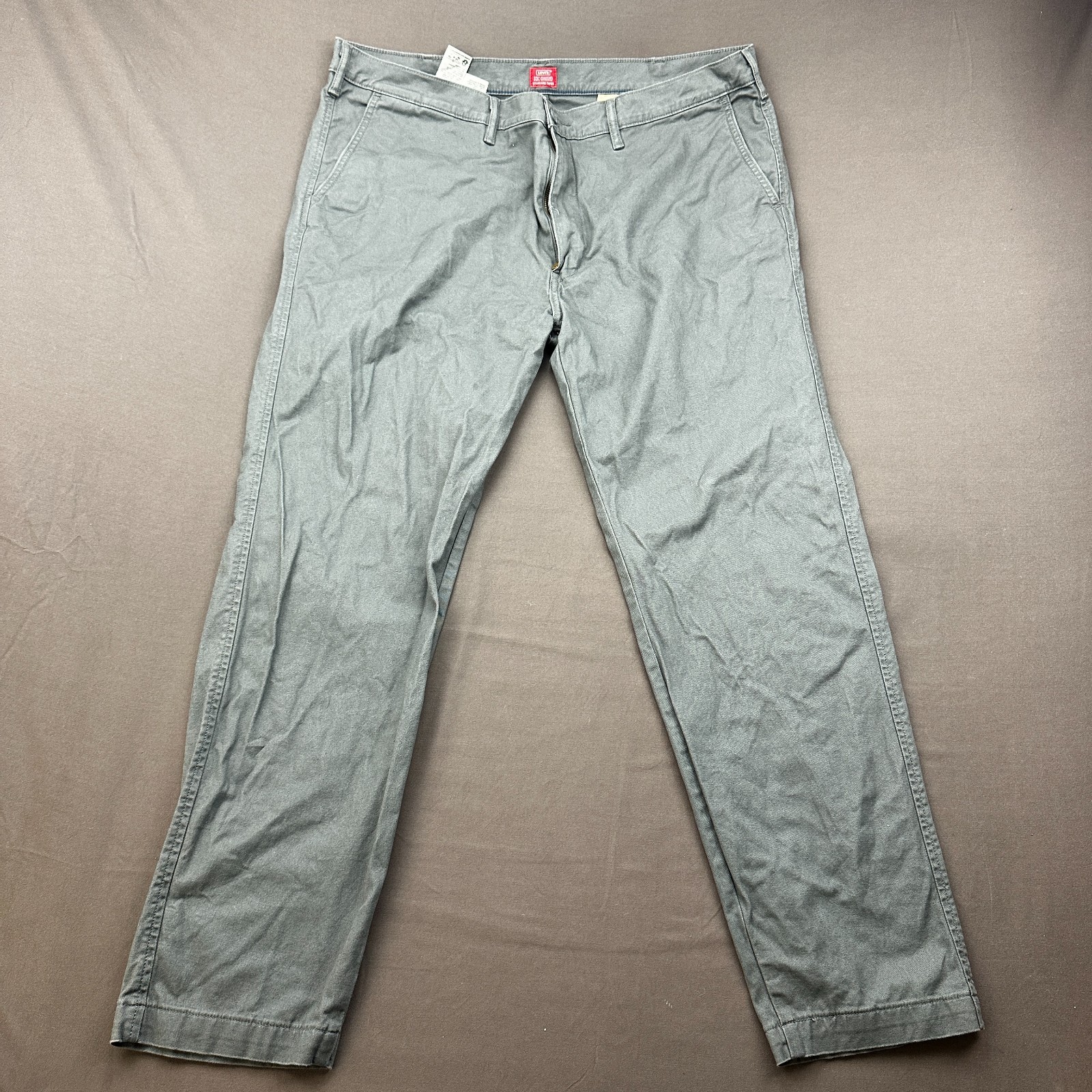 Levi’s XX Chino Standard Taper Pants Mens 40X32 Gray Classic Flat Front Casual
