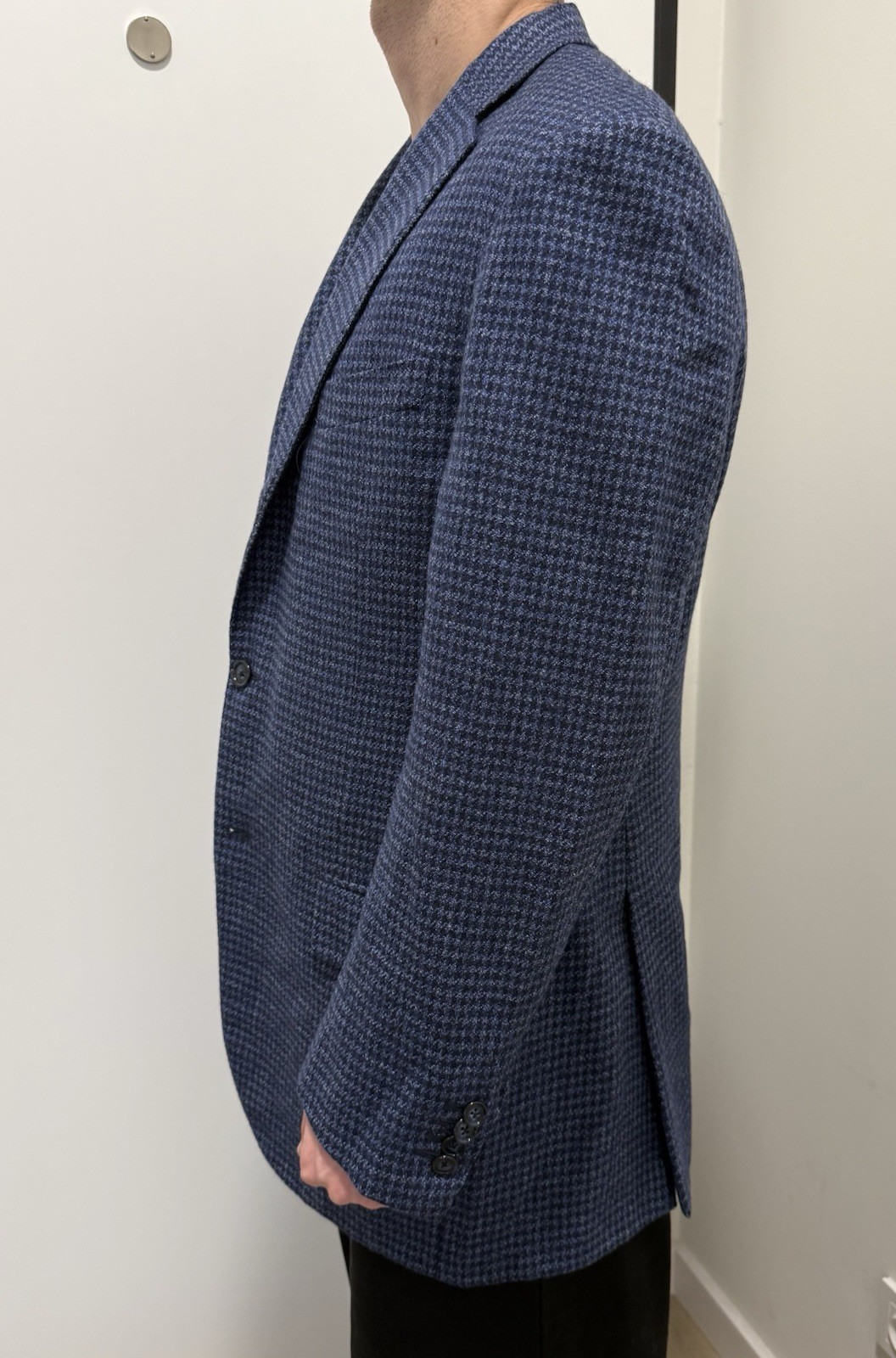 DDP Corneliani Mens Blazer Sport Coat Checked Wool size IT-52R/US-42R