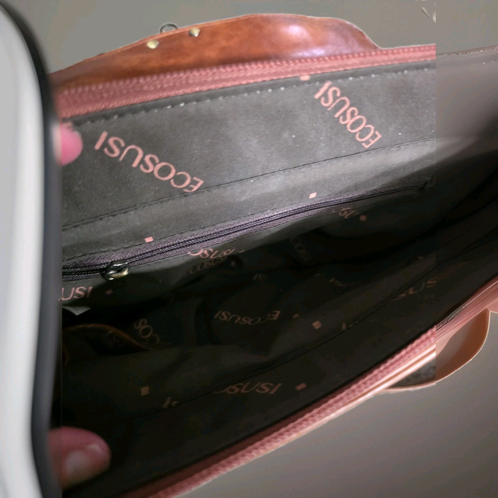 ECOSUSI Vintage Vegan PU Leather Messenger Bag (Please See Description)