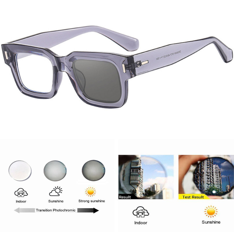 Men Women Square Classic Photochromic Reading Glasses Fashion Sunglasses New