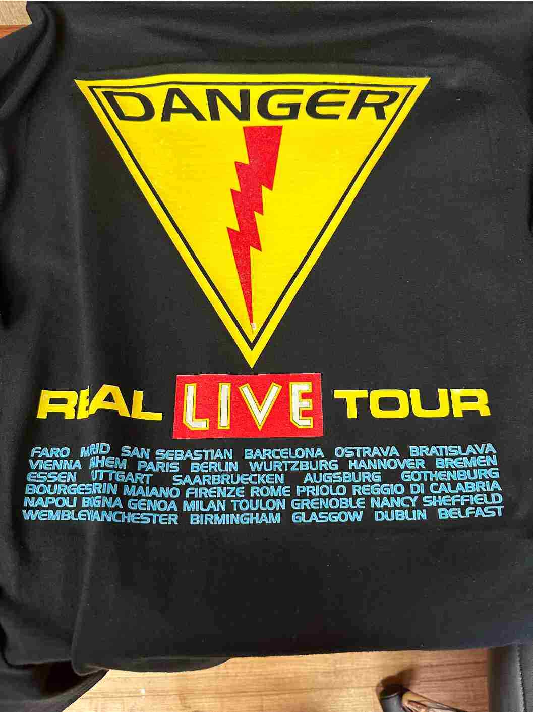 Iron Maiden A Real Live Tour 1993 Black T-Shirt Size S to 2XL
