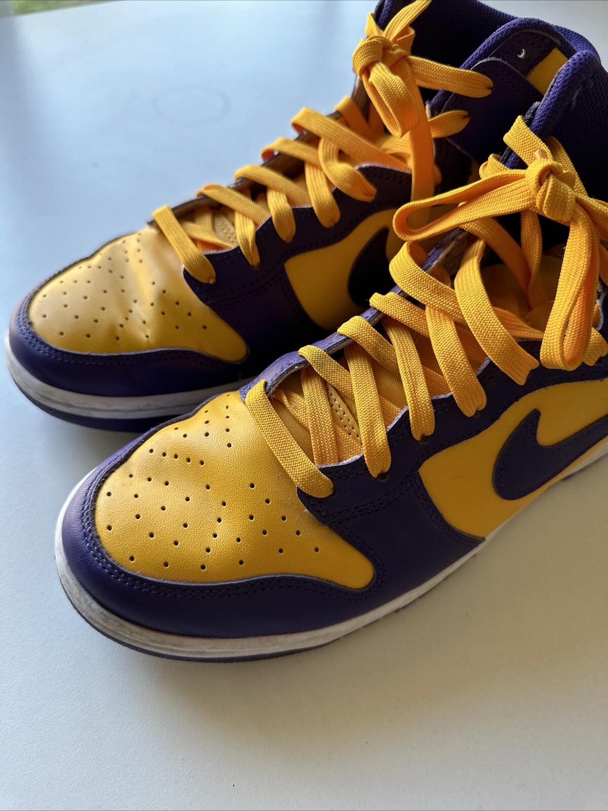 Nike Dunk High Lakers Mens Size 10 DD1399500 Purple Yellow Basketball Shoes