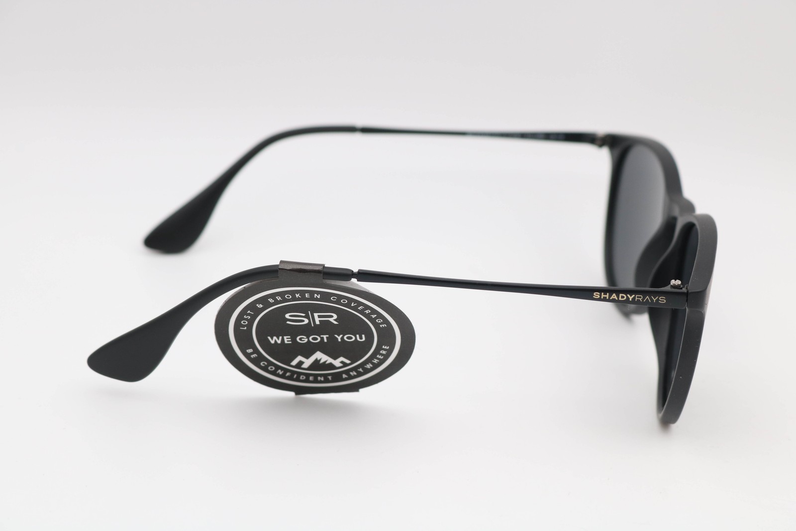 Shady Rays Allure Stealth Black Round Ls-18 Polarized Sunglasses 55-19-148