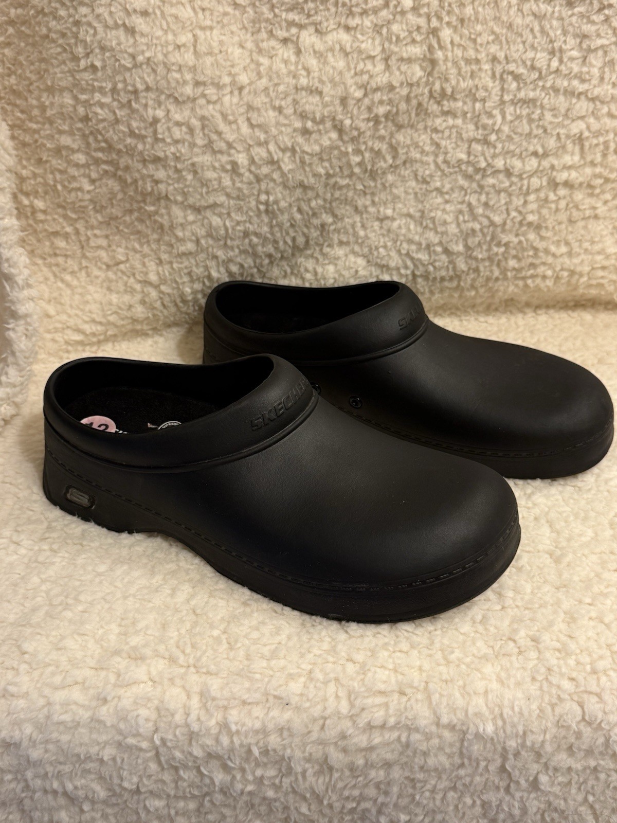 Men’s Sketcher’s Work Slip Resistance Size 12 Black Slip-on Used