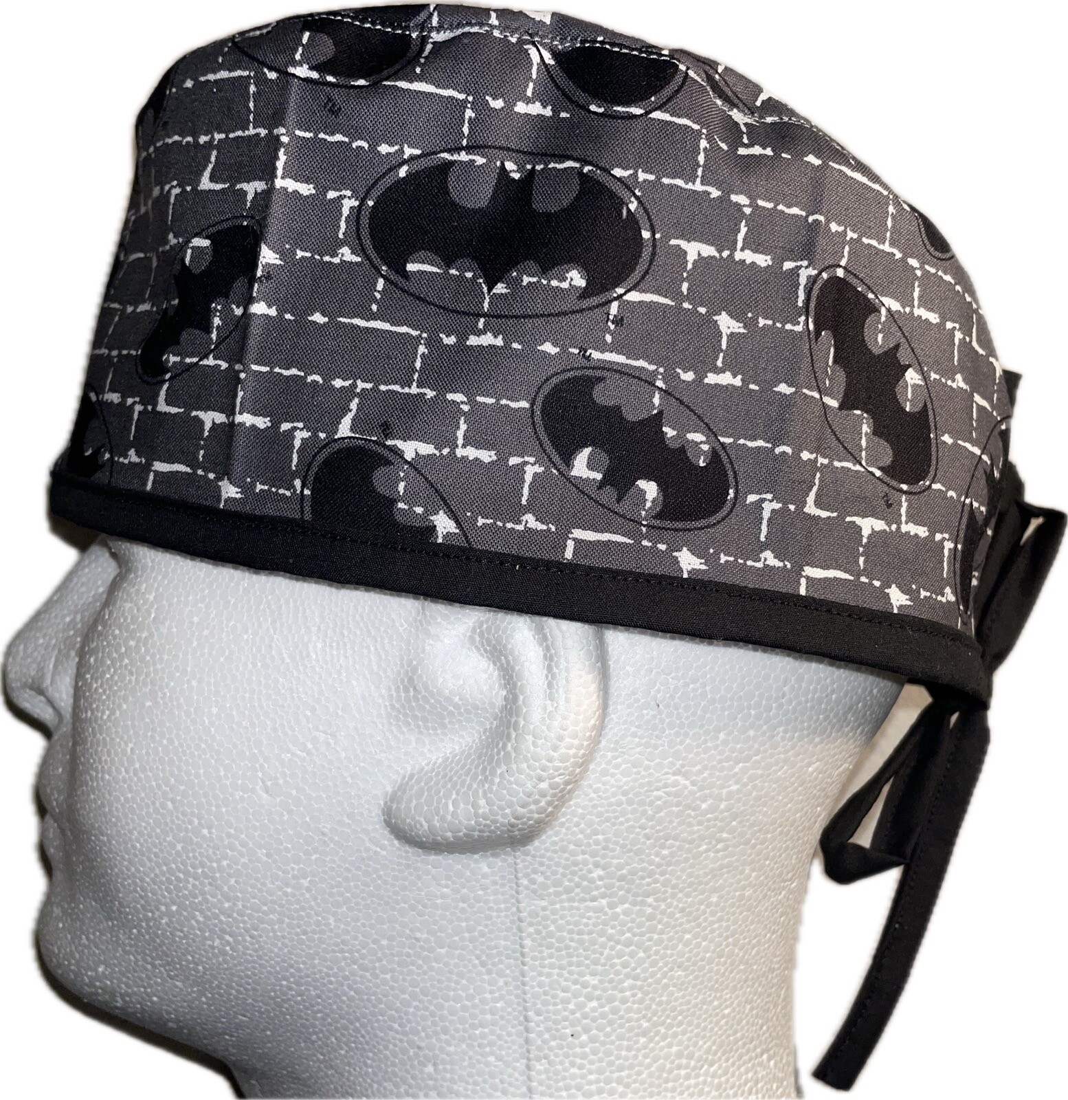 DC Comics Batman Gray Brick Scrub Hat Chemo Cap