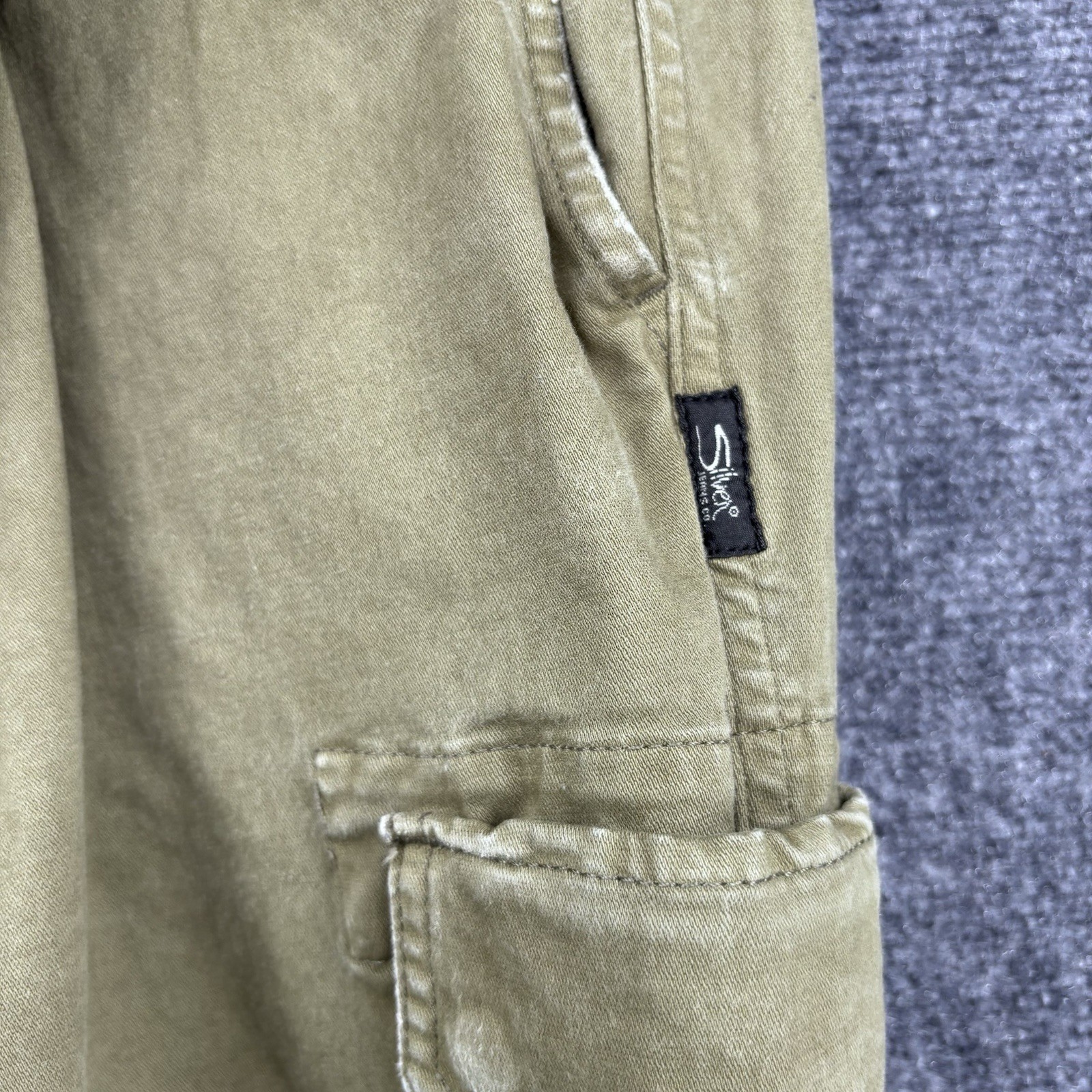 Silver Jeans Olive Green Pull On Cargo Pant Men’s 36X30 Streetwear Gorpcore