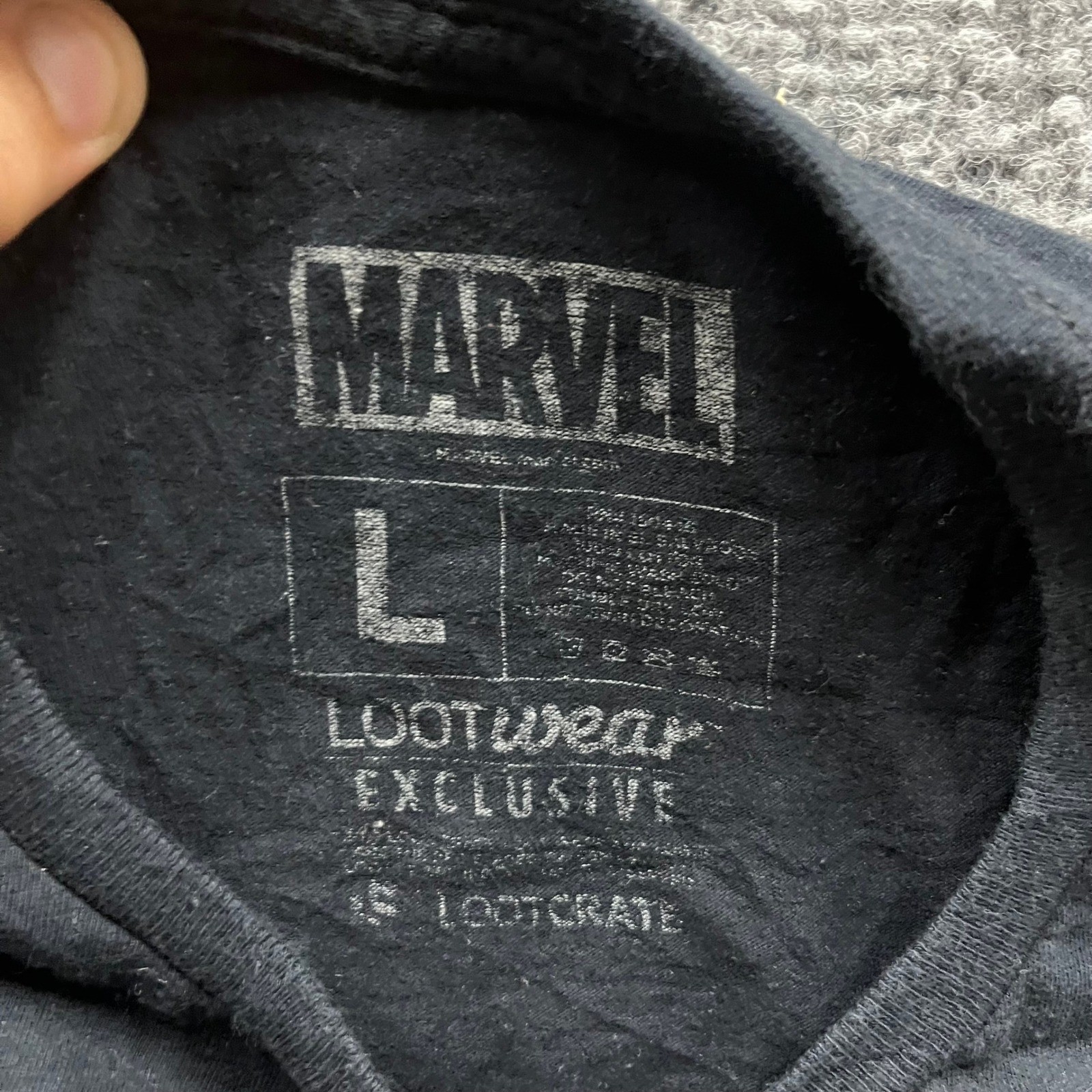Marvel T-Shirt Mens Size L Black Panther Graphic Lootwear Exclusive Loot Crate