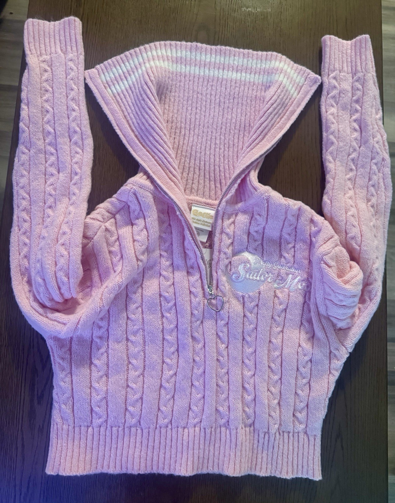 Hot Topic Pretty Guardian Sailor Moon Cable Knit Lounge Set Pink NWT Med