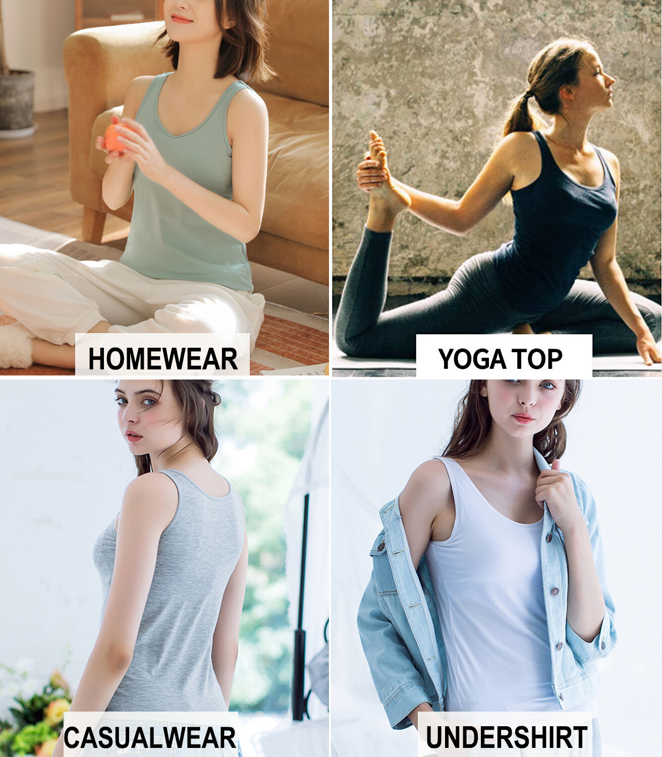 Women Slimming Cami Padded with Built-in Bra Vest Tank Top Body Shaper Shapewear