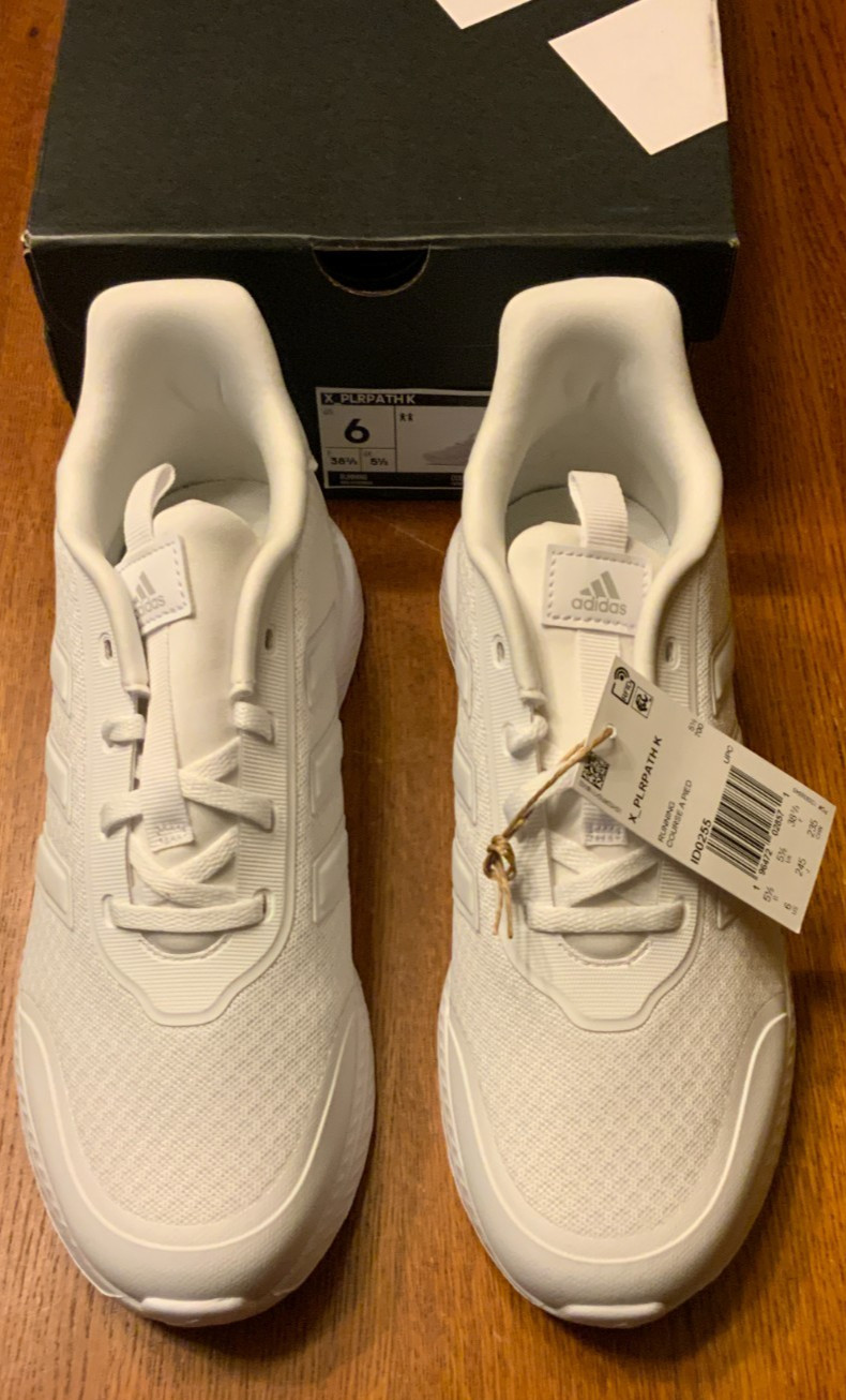 Adidas Kids’ X_PLR Path, Style# ID0255, Size 6, Color White/Grey