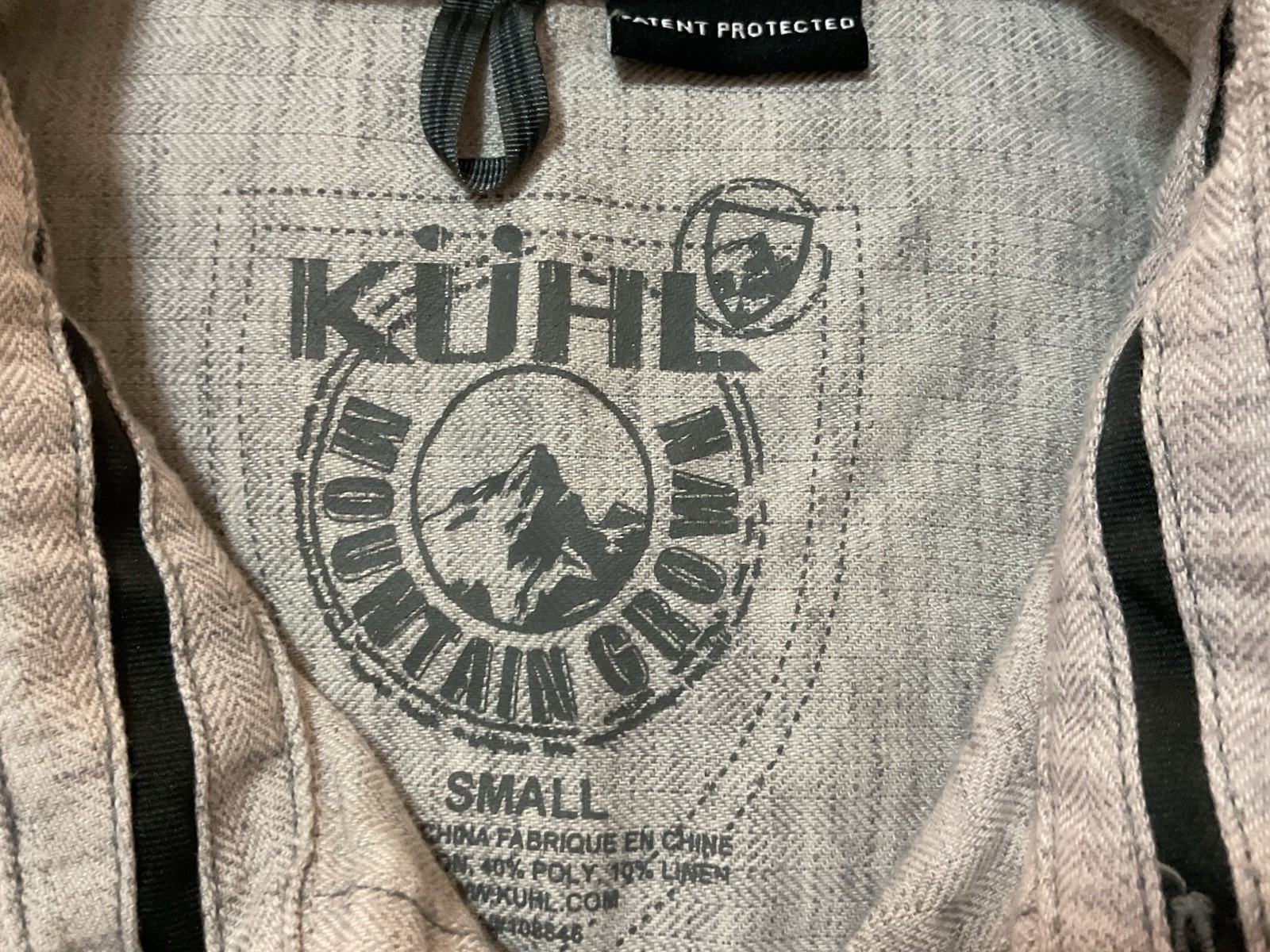 KUHL Mountain Grown Shifter Shirt Granite Men’s Size Small 5 Panel Sleeve Gray