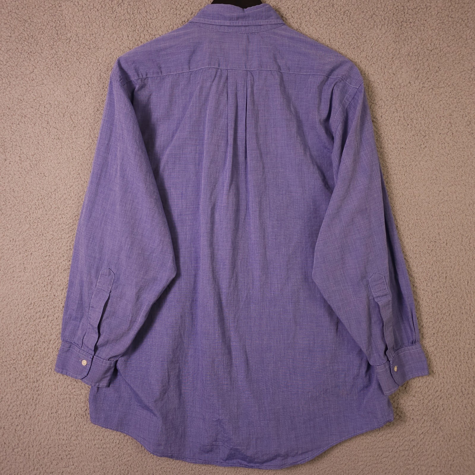 VTG Brooks Brothers Makers Shirt Men 16 1/2 32 Blue Long Sleeve Button Down USA