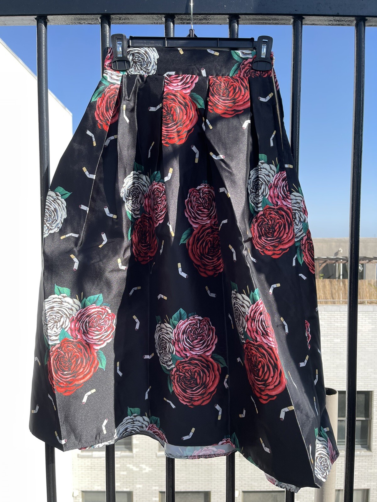 NWT Hesperus Retro vtg Rockabilly Full Midi Circle novelty print cigarette S&XS
