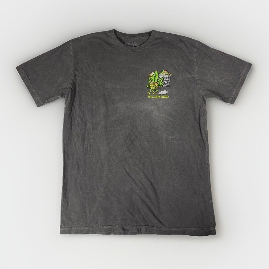 Killer Acid T Shirt Mens Large Gray Dangers of Marijuana Graphic Stoner Tee Weed