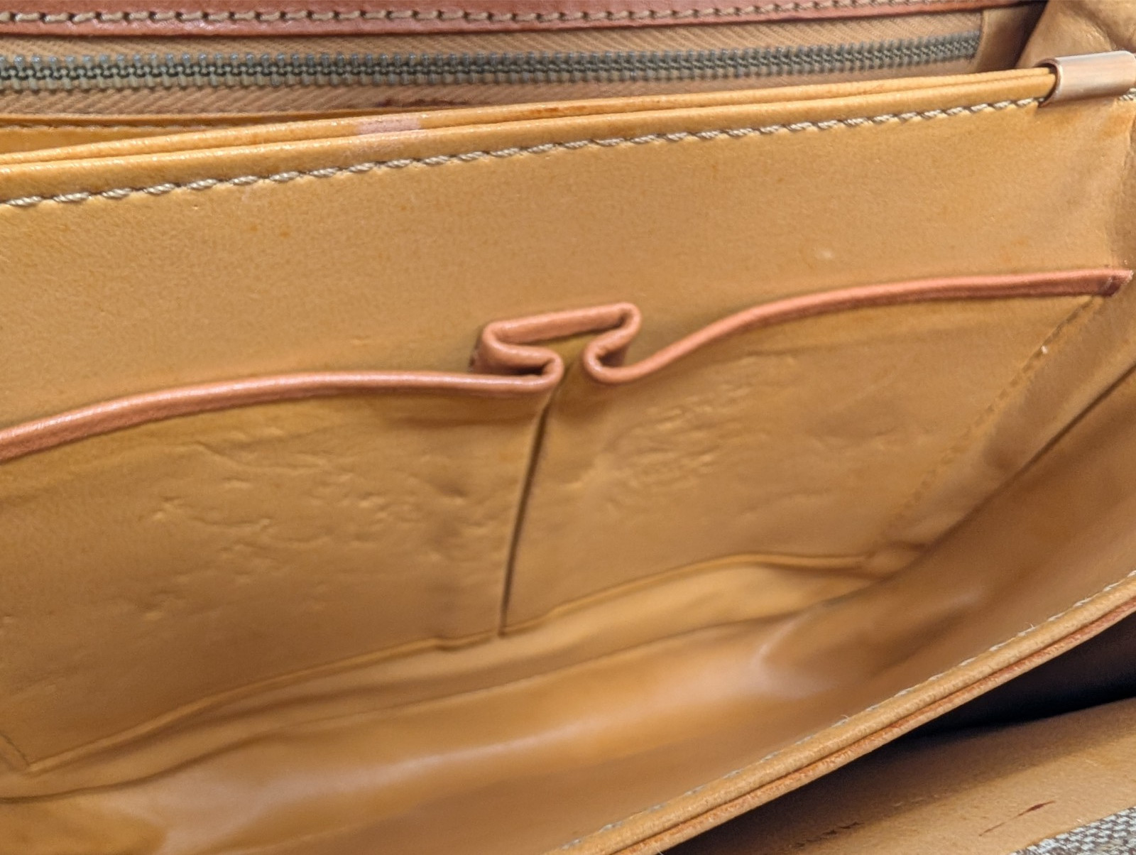 CELINE Shoulder Bag Horse Carriage Macadam PVC Leather Beige Vintage