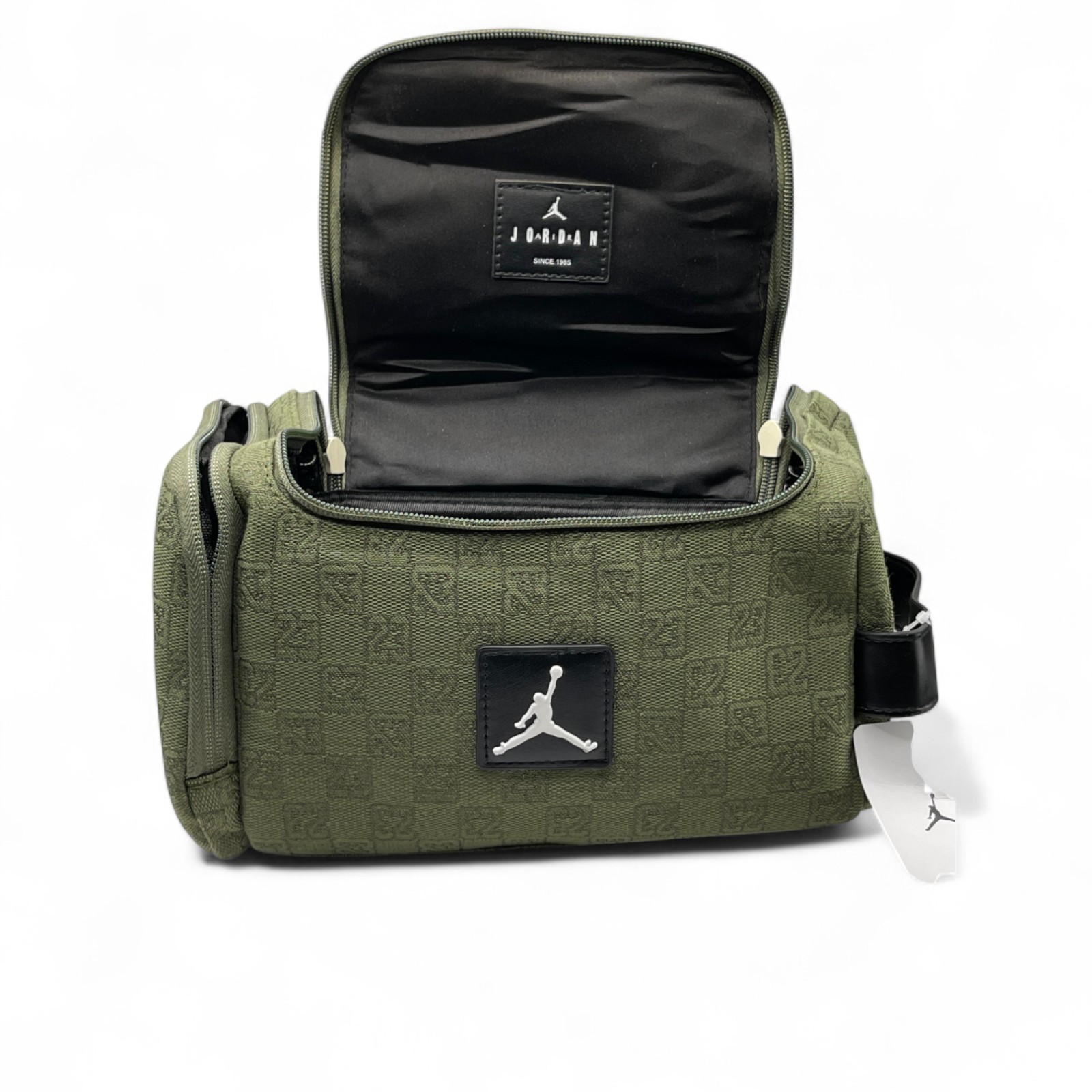 Air Jordan Monogram Logo Jacquard Dopp Kit 5.9L Luxury Travel Bag