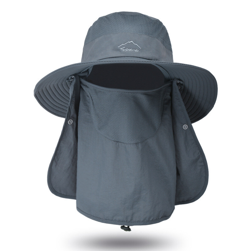 Adjustable Waterproof Wide Brim Sun Hat UV Protection Fishing Bucket Boonie Cap
