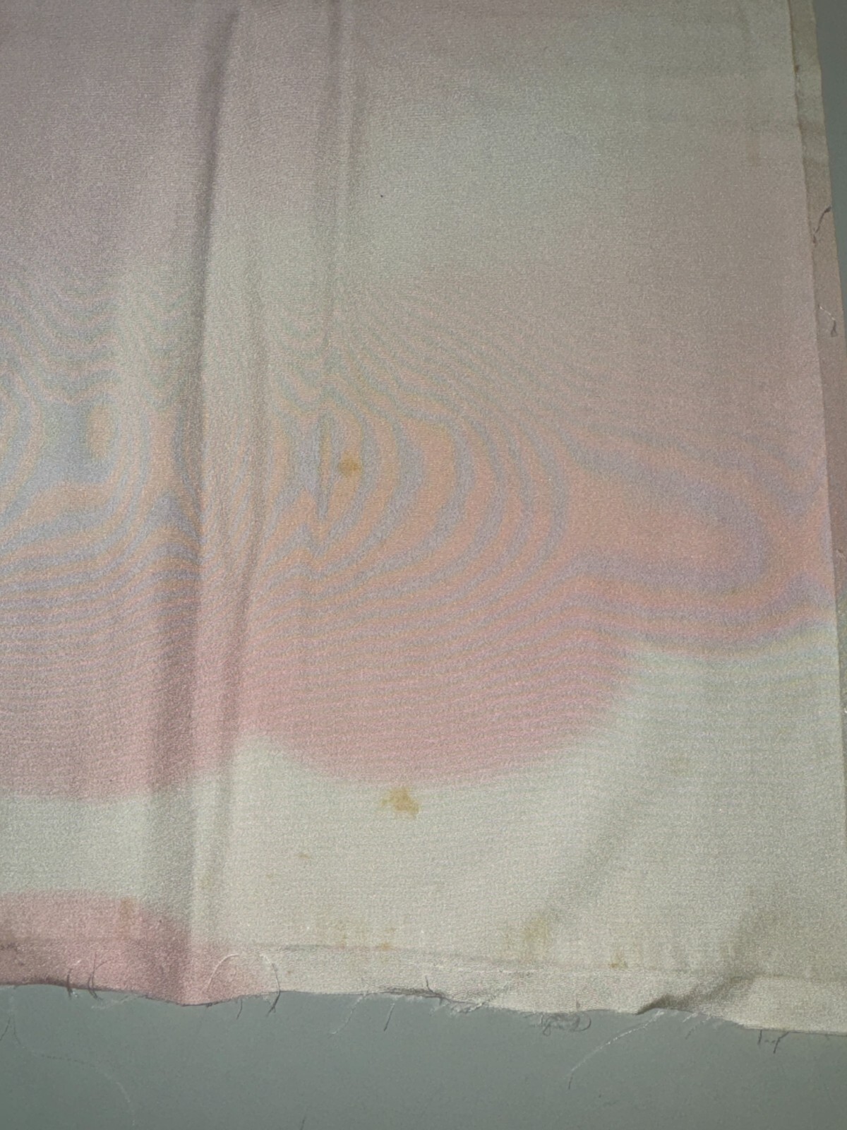 Japanese Vintage Kimono Fabric cloth Boro silk pink tradition Dirt 50.7×13.7in