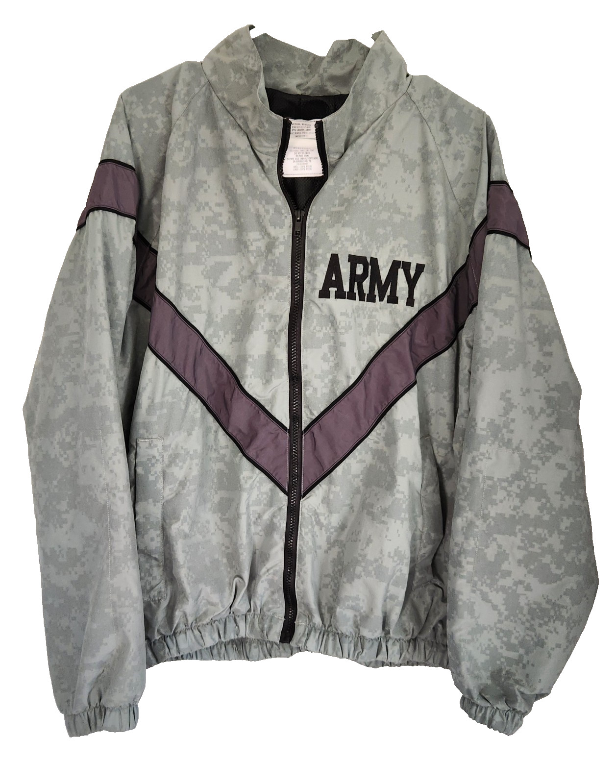 Vintage 90’s Army Windbreaker Digi Camo Pattern Gray Size Medium Army Logo