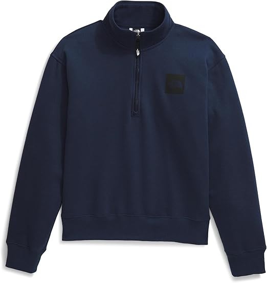The North Face Large Box Half Dome 1/4 Zip Summit Navy Blue, Pullover NWT