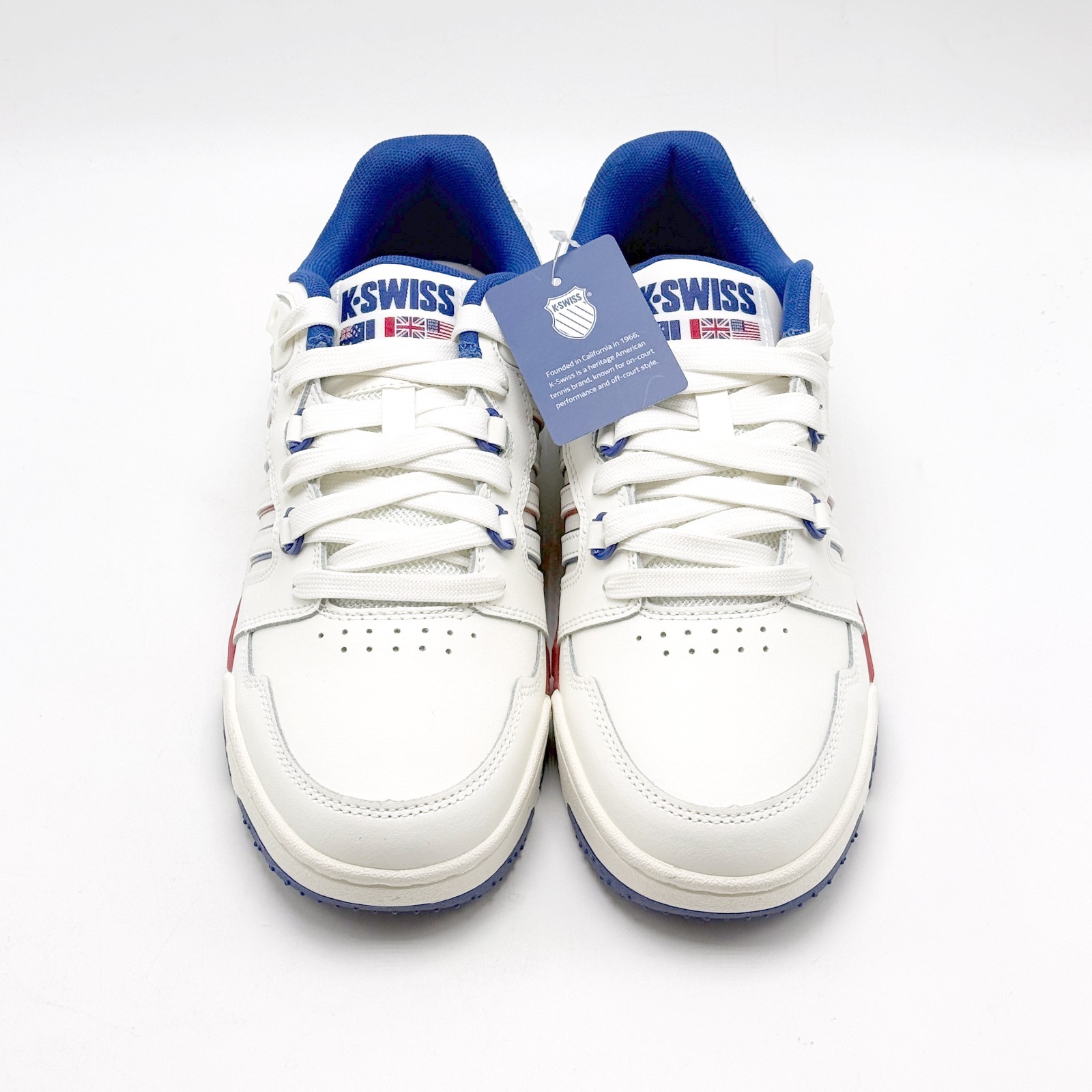 *NEW* MEN K-Swiss SI-18 RIVAL SNOW WHITE / NAVY / RED (08531-172-M) 👍