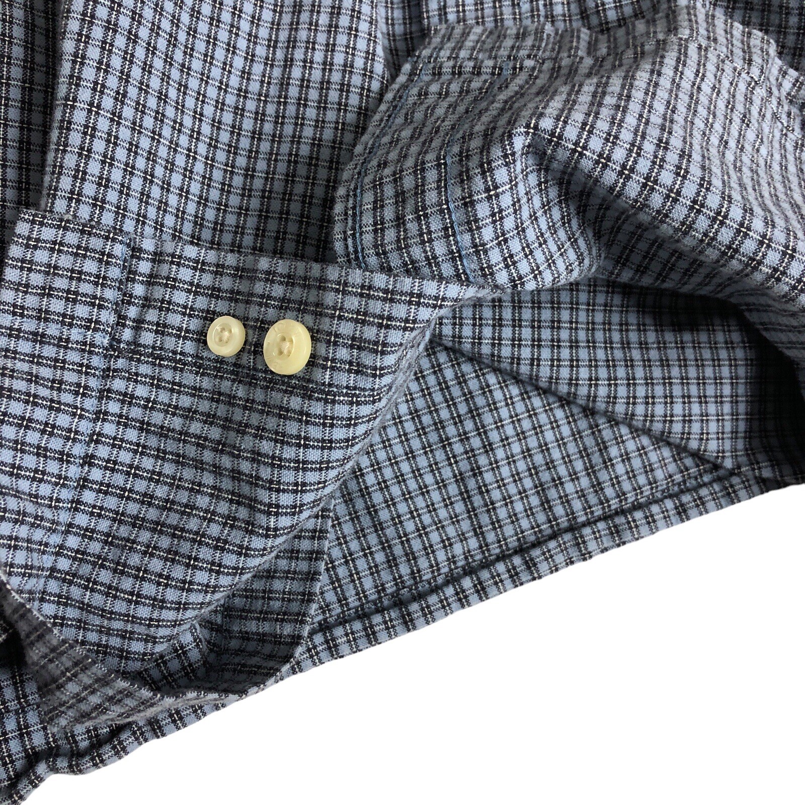 J Crew Shirt Men L Blue Plaid Short Sleeve Cotton Short Sleeve Button Y2K Preppy