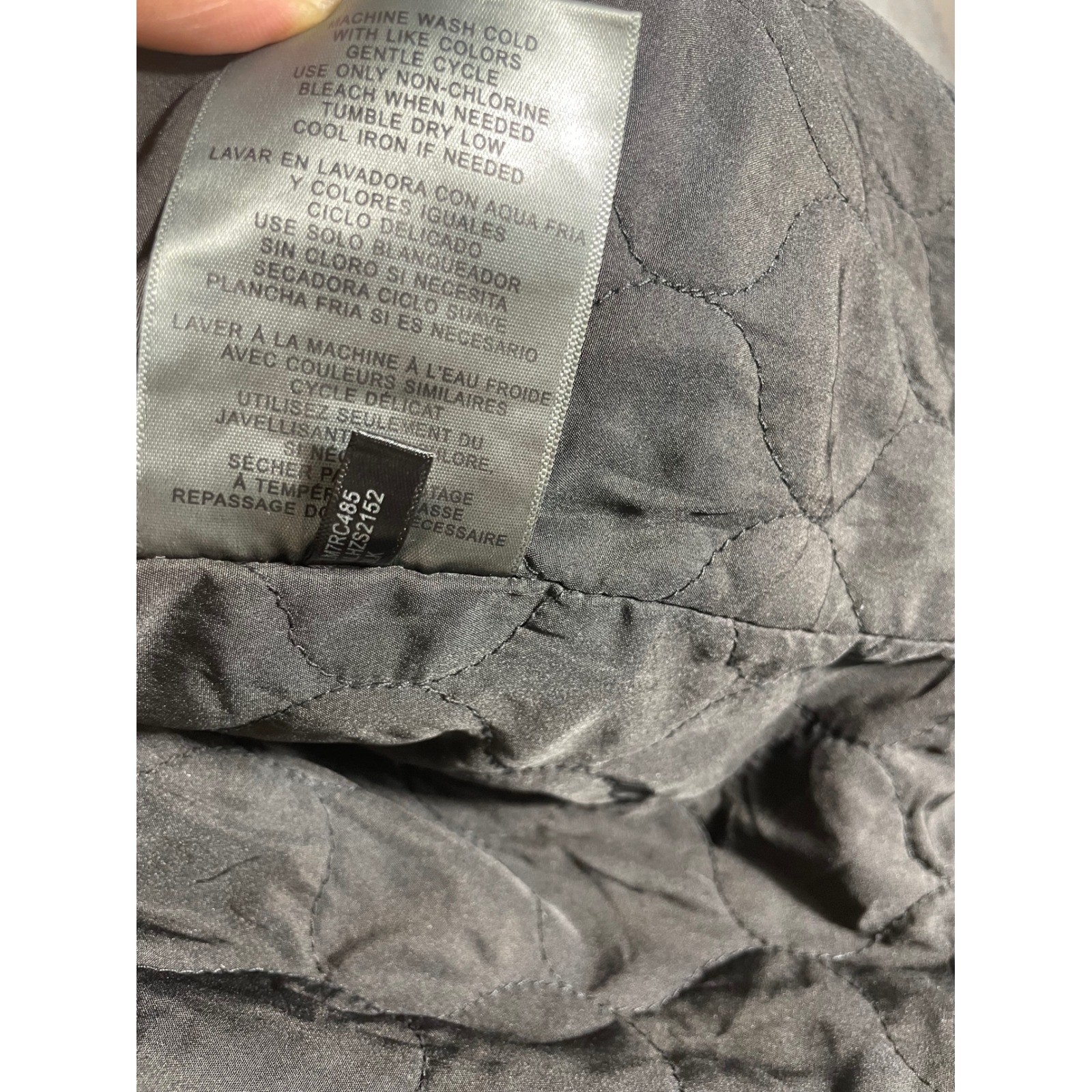 Levis Mens Military Field Jacket Black Cotton Canvas Quilted Utility Coat Small