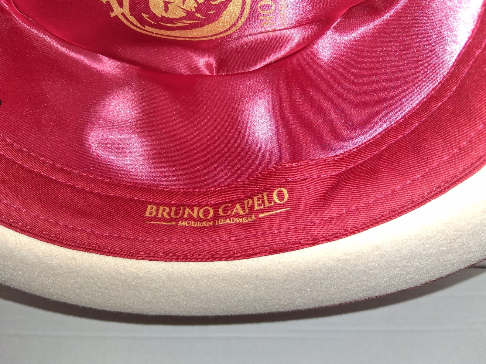 Bruno Capelo Fedora Hat Medium Cognac and Bone Wool Pre-owned NWT