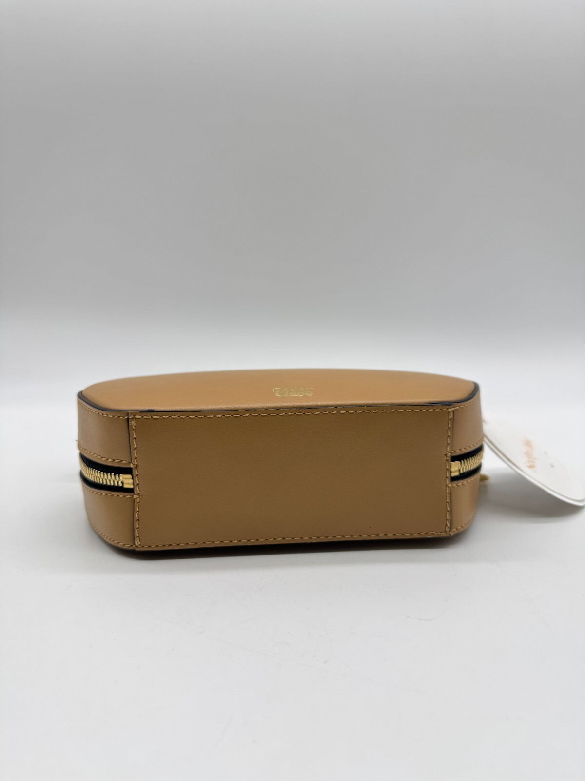 SEE BY CHLOE smooth leather shell chain strap women’s crossbody in Beige / Tan