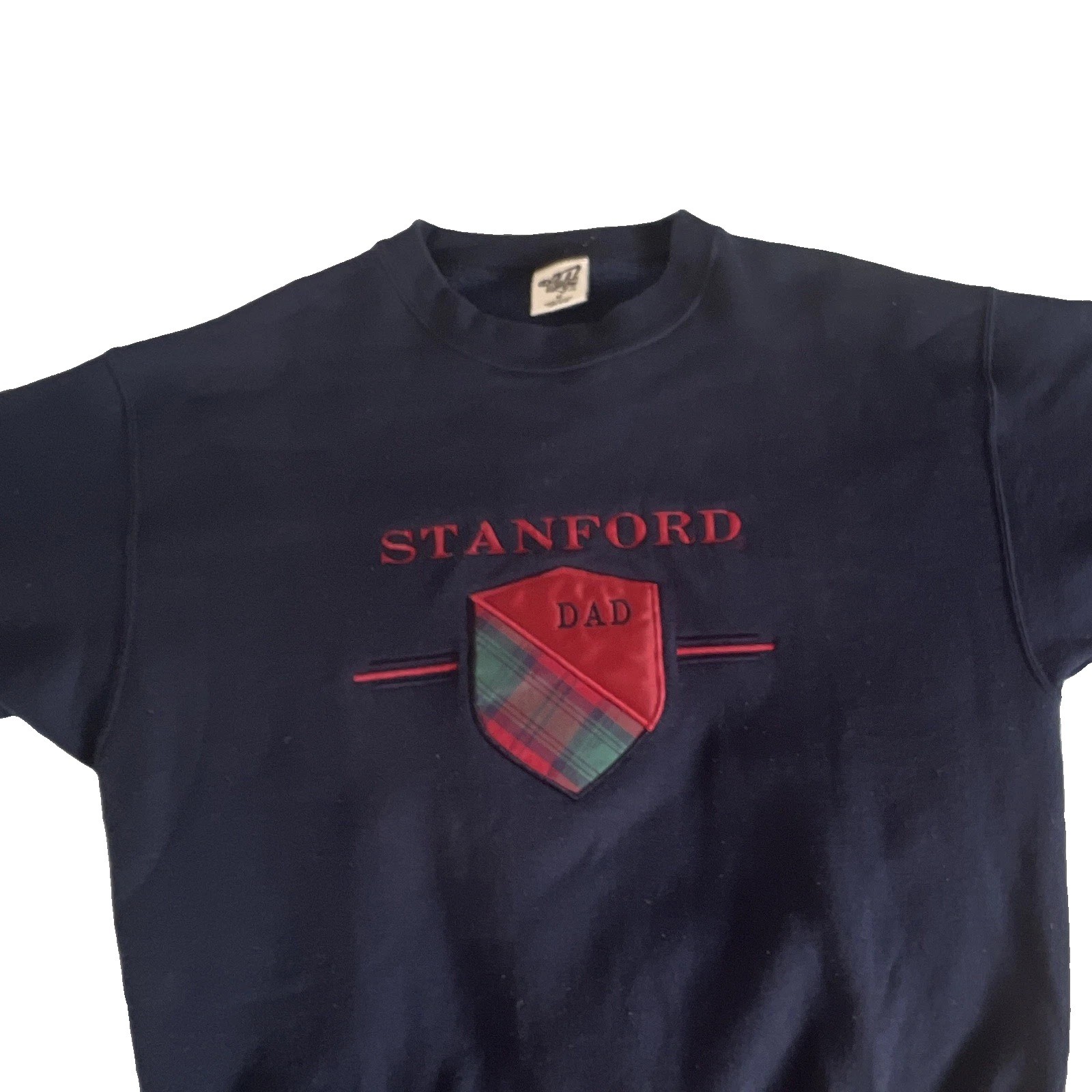 Vintage 90s Stanford Dad Navy Blue Fleece Crewneck Sweatshirt -Size Men’s M