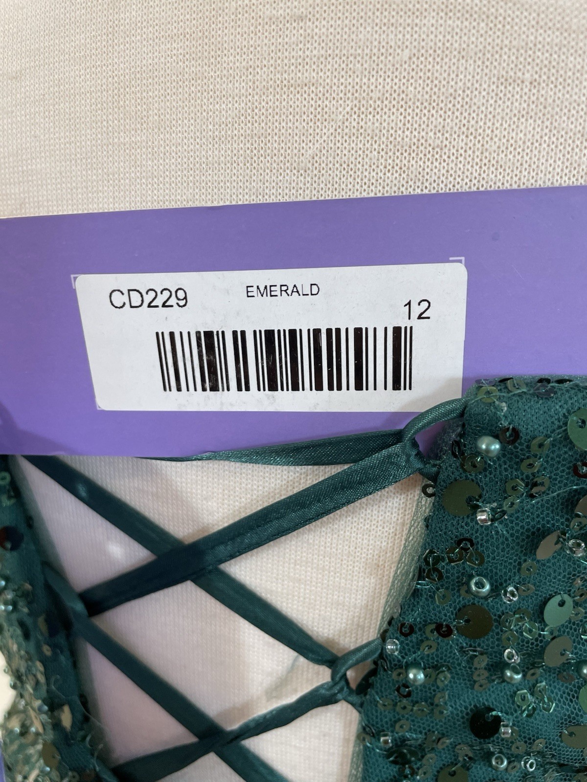 Ladivine by Cinderella Divine CD229 Emerald Sequin Feather Strapless Mermaid Go…
