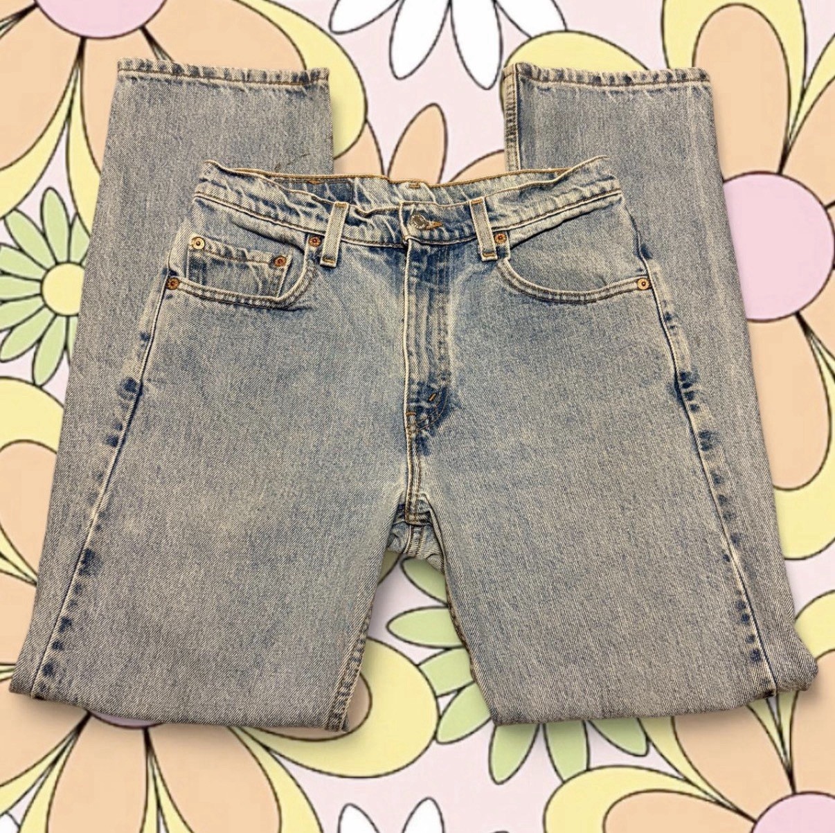 Vintage 90s 1998 Levi’s 505 High Waist Denim Jeans Straight Leg Size 28”