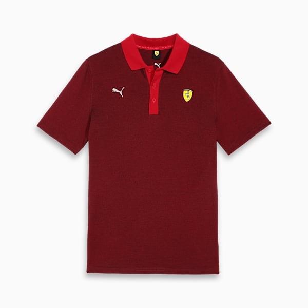 PUMA Scuderia Ferrari Polo Shirt Rosso Corsa Motorsport Regular Fit Mens Polo