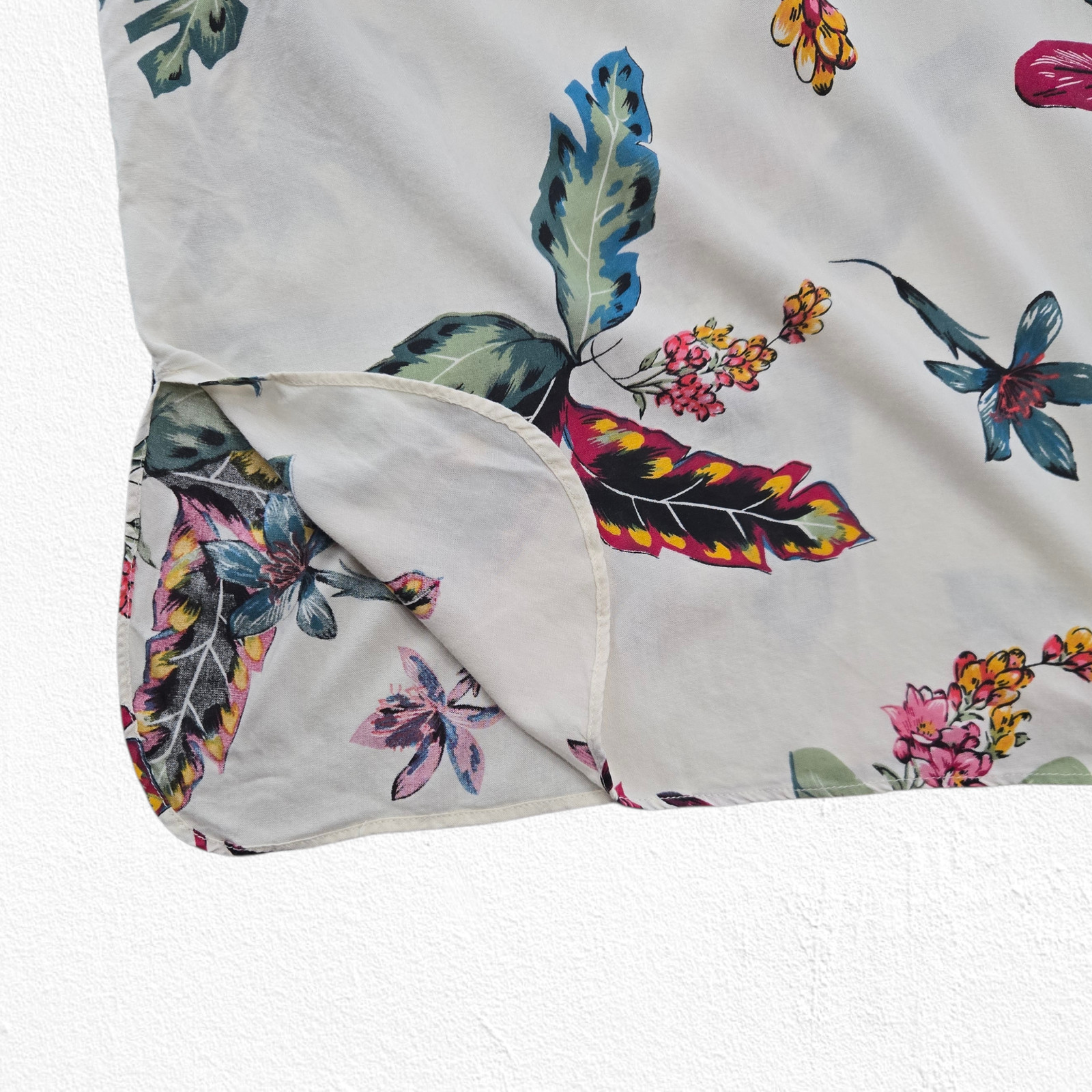 Japna Tropical Floral Kimono Cardigan Lightweight Open Front Boho One Size