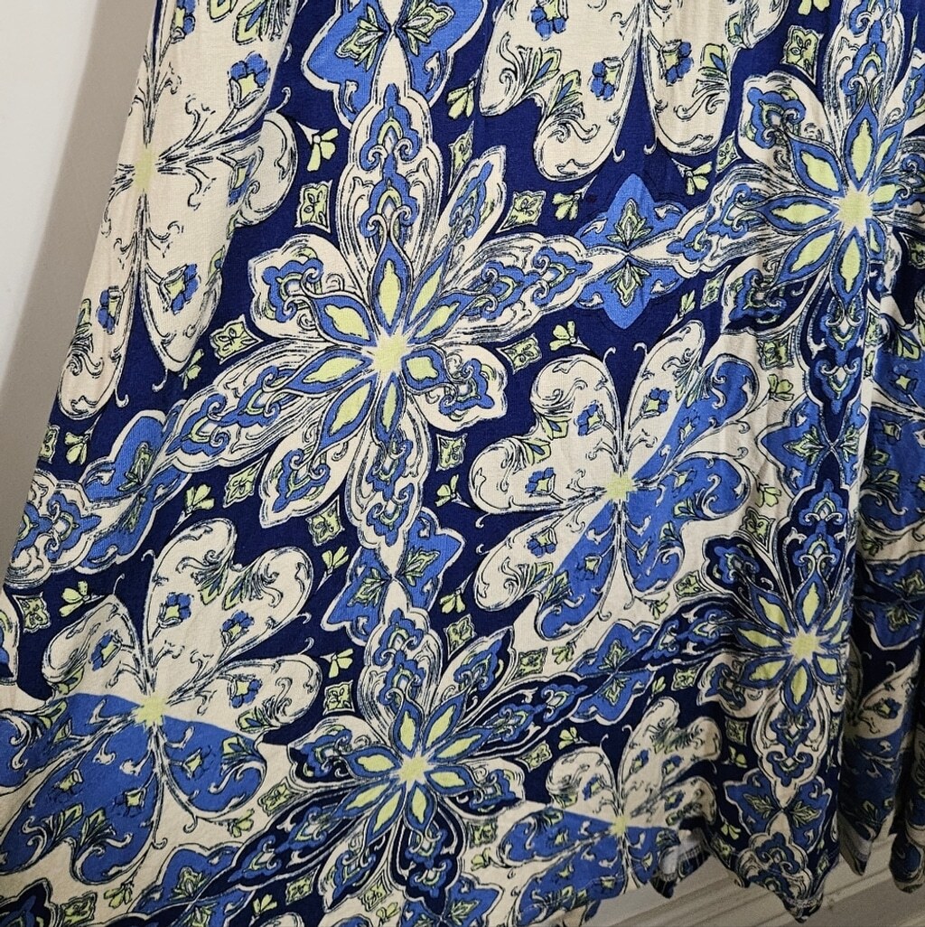 Vanessa Virginia Anthropologie floral knit maxi dress SP small petite